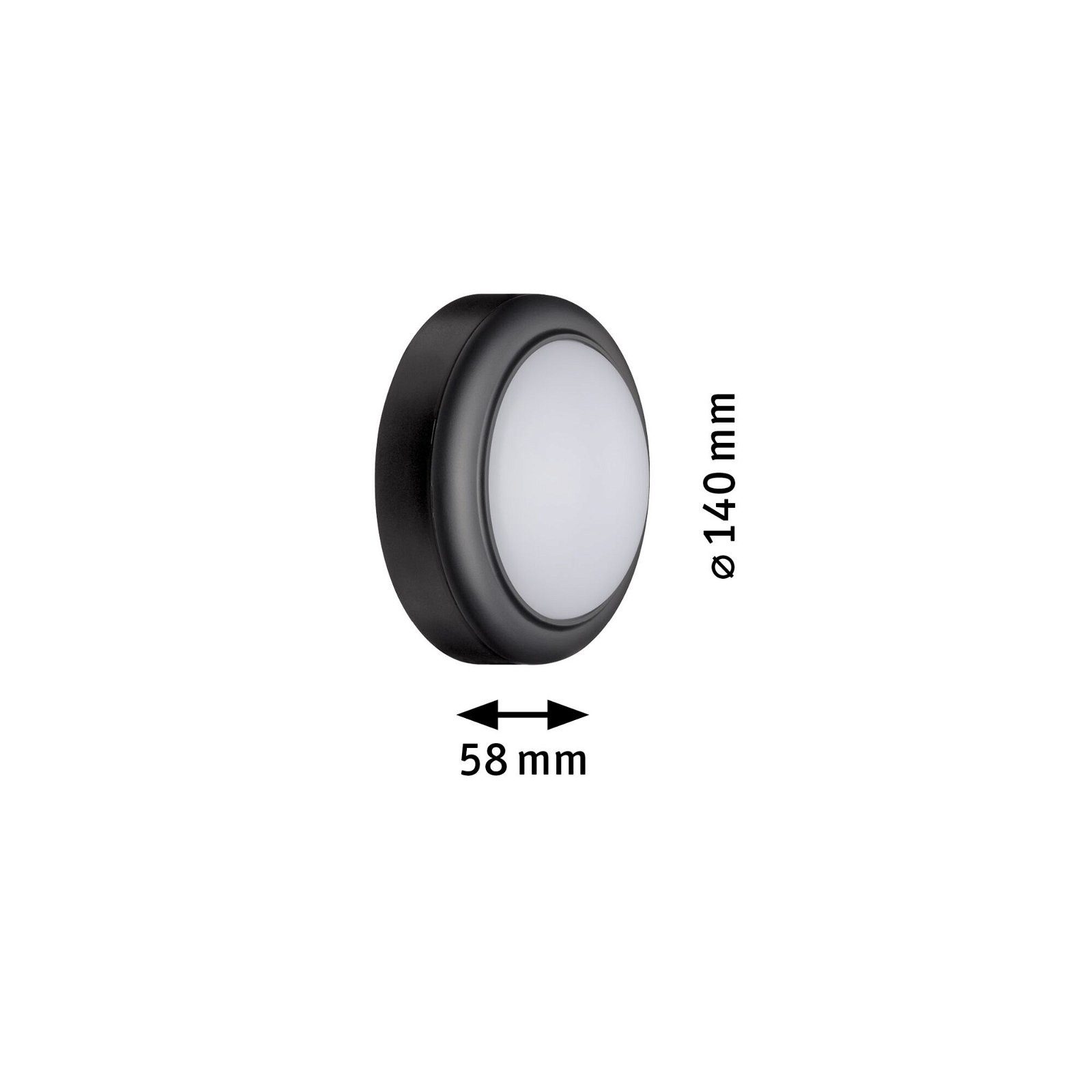 Paulmann Led-wandlamp voor buiten IP44 140mm 3000K 8W 560lm 230V Grijs Kunststof (1 stuk)