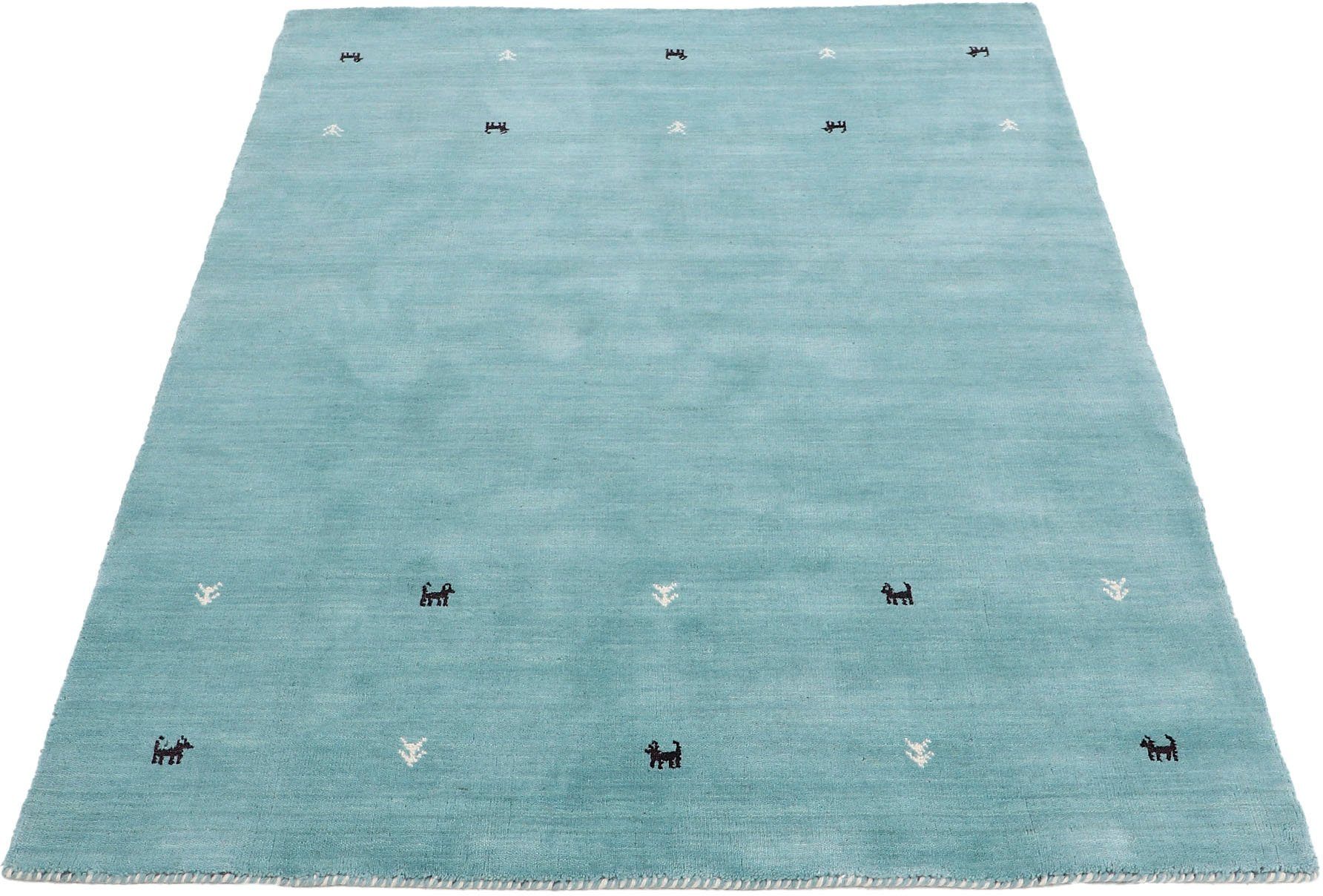 carpetfine Wollen kleed Gabbeh Uni, ook als loper verkrijgbaar