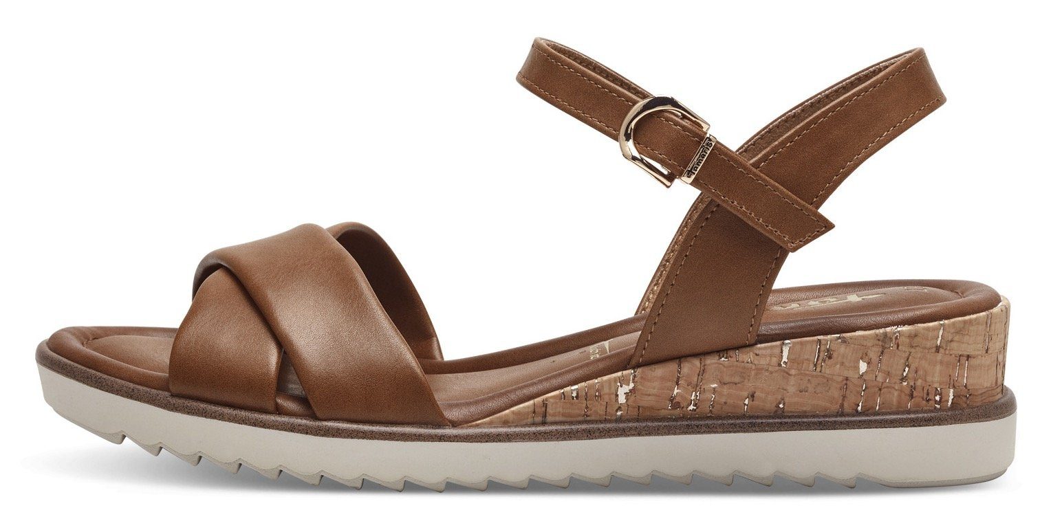 Tamaris Sandaaltjes , sleehak, zomerschoen, sandalen met gespsluiting