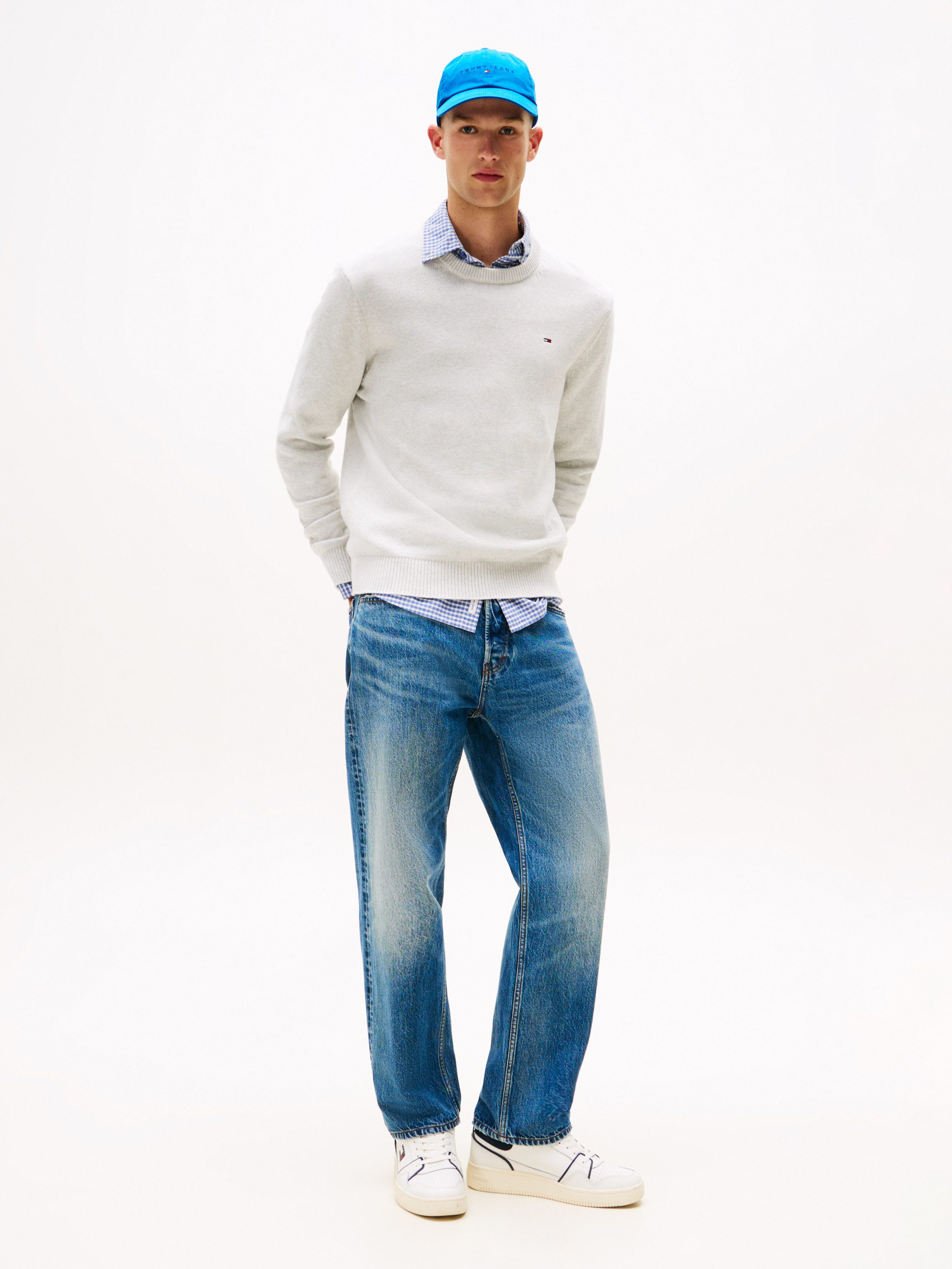 TOMMY JEANS Trui met ronde hals Slim fit met ronde hals