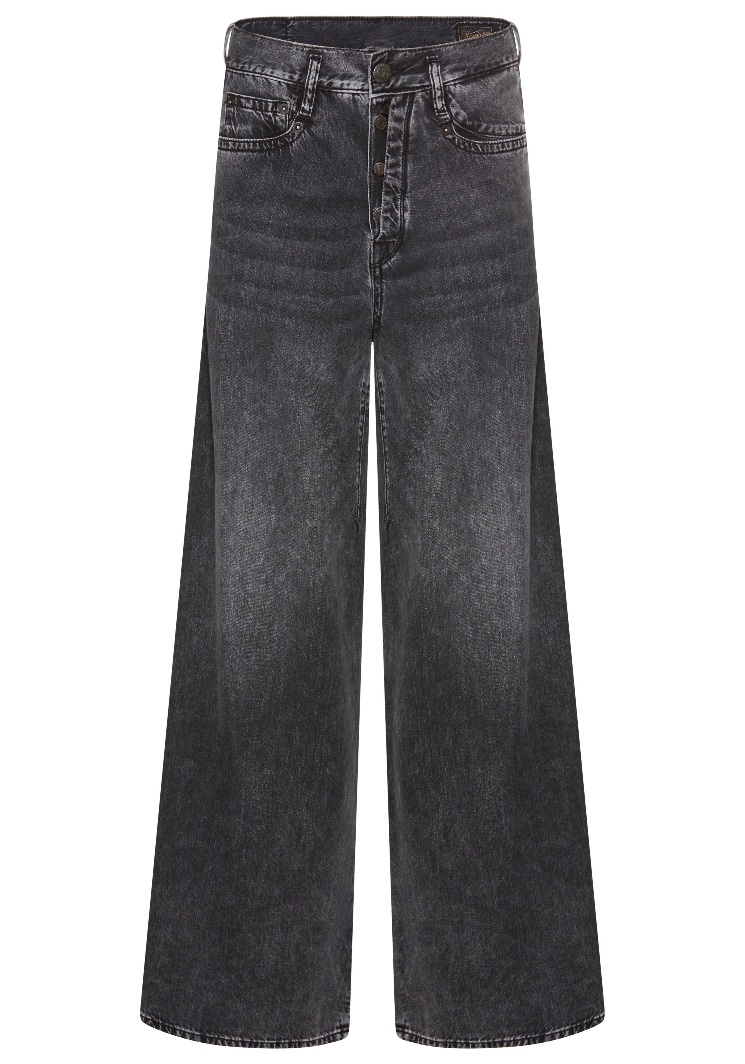 Herrlicher Wijde jeans Shyra Palazzo Denim Black