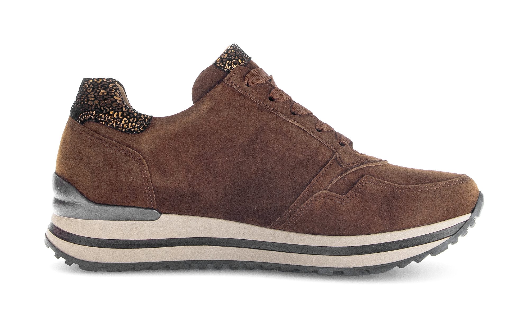 Gabor Sneakers met sleehak Turijn , vrijetijdsschoen, halfschoen, veterschoen, gepolsterde schacht, h-breedte