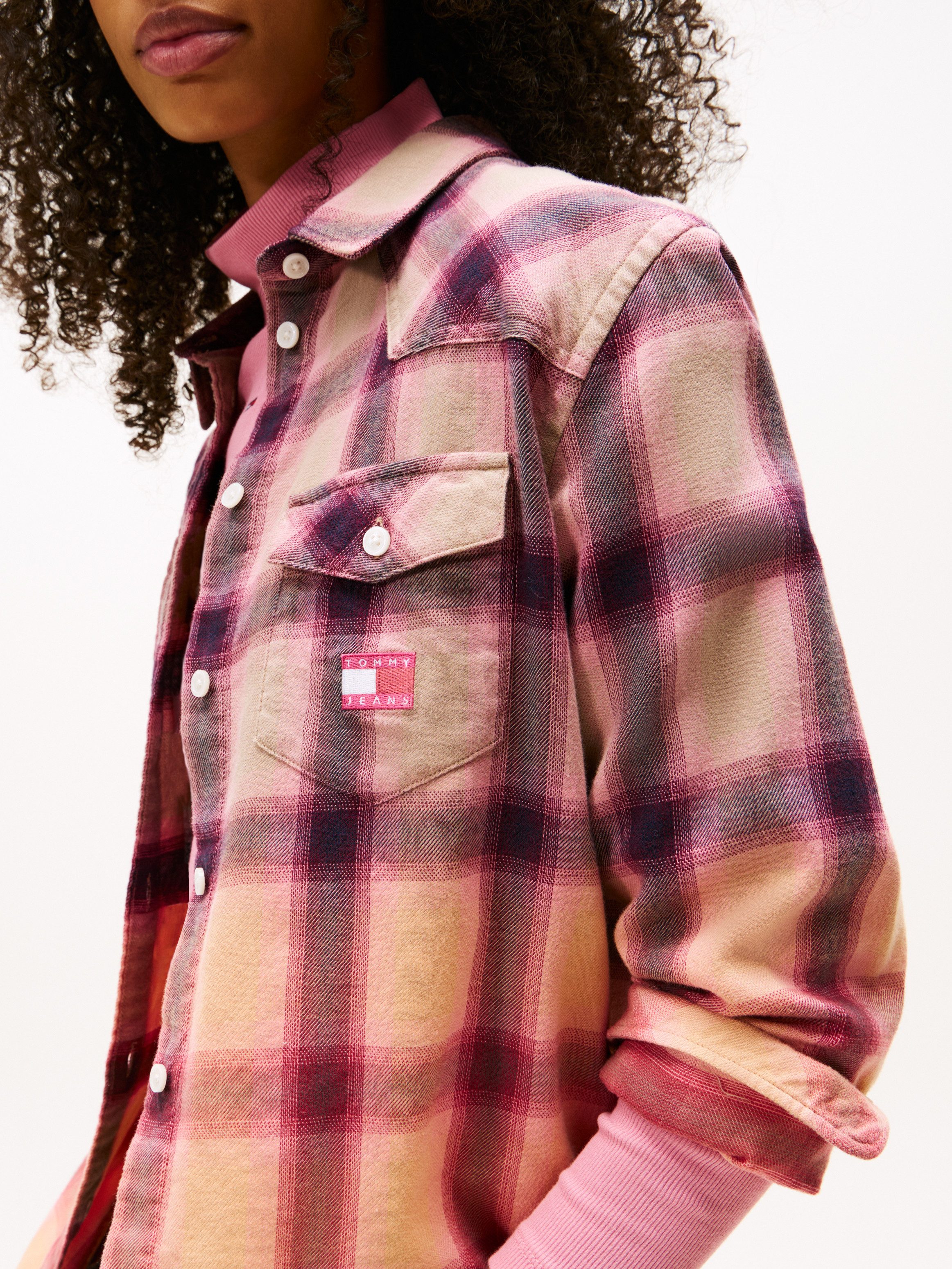 TOMMY JEANS Flanellen blouse TJW RLX FLANNEL SHIRT in zachte flanel-kwaliteit