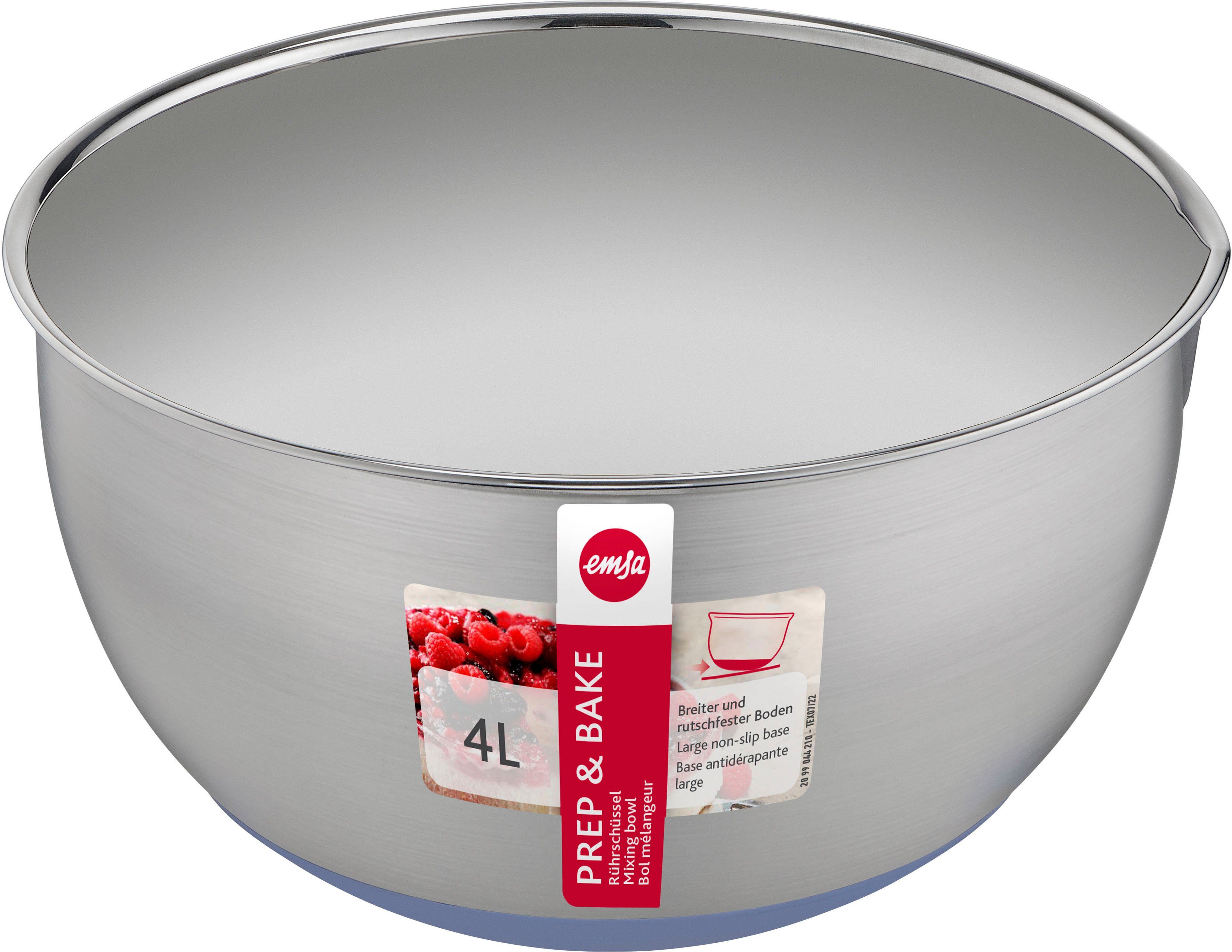 Emsa Mengkom Emsa K32722 Prep&Bake roestvrijstalen mengkom 22 cm (1-delig)