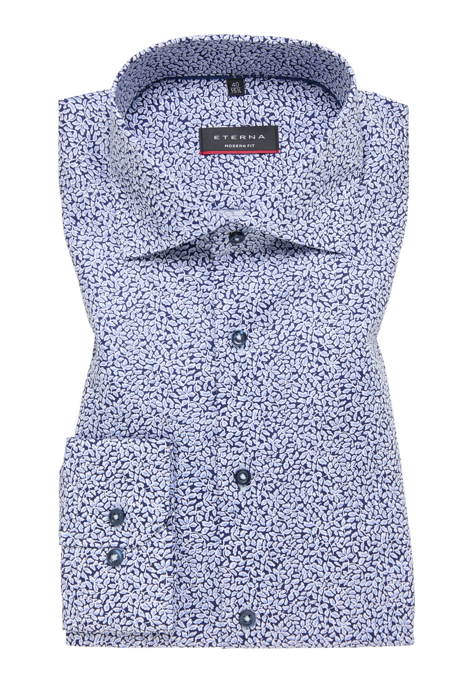 Eterna Overhemd met lange mouwen MODERN FIT NON IRON (strijkvrij)