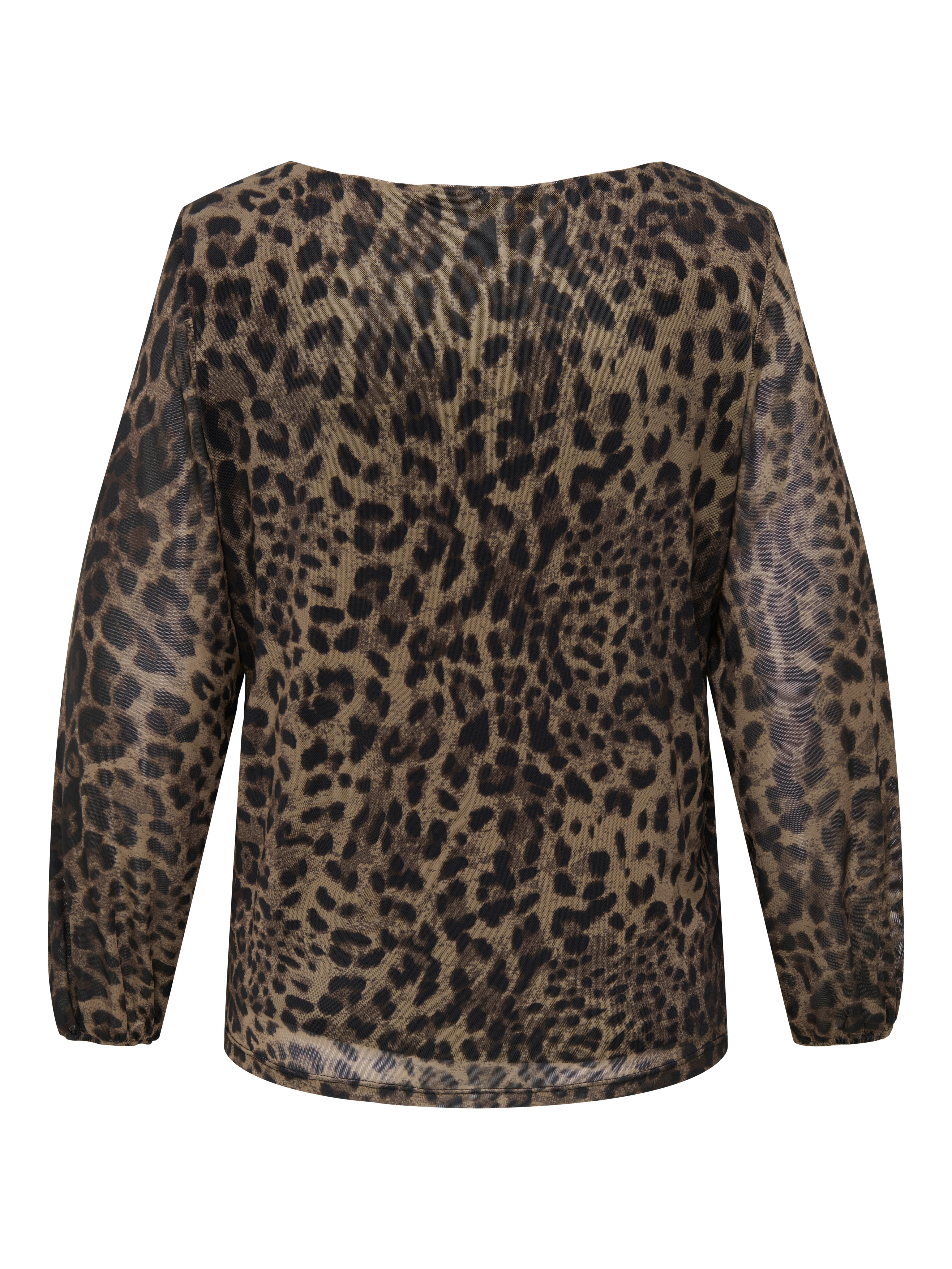 ONLY CARMAKOMA Shirt met lange mouwen CARFOREST LIFE L/S BOATNECK TOP JRS