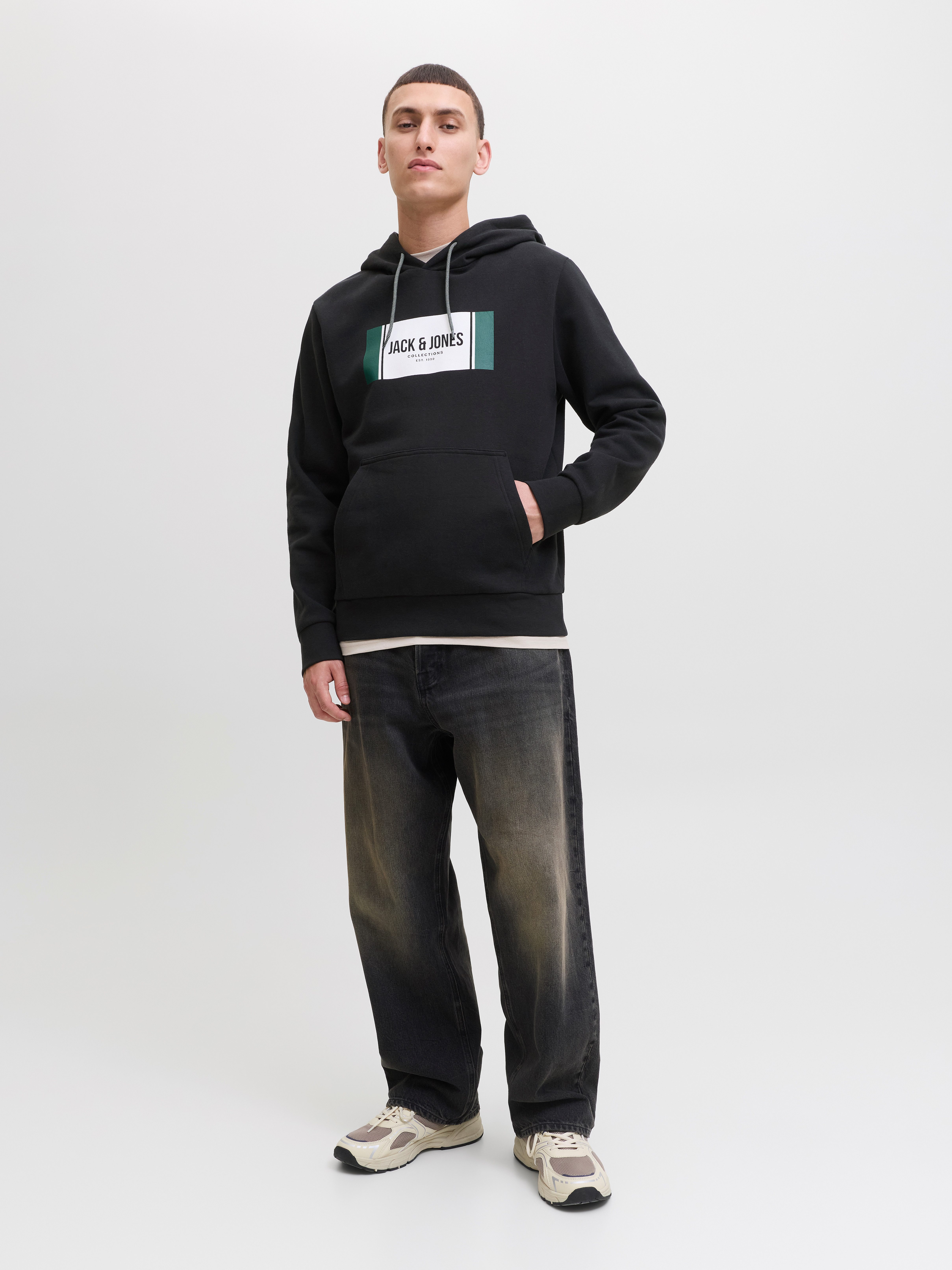 Jack & Jones Hoodie JJHAYATO SWEAT HOOD BTS