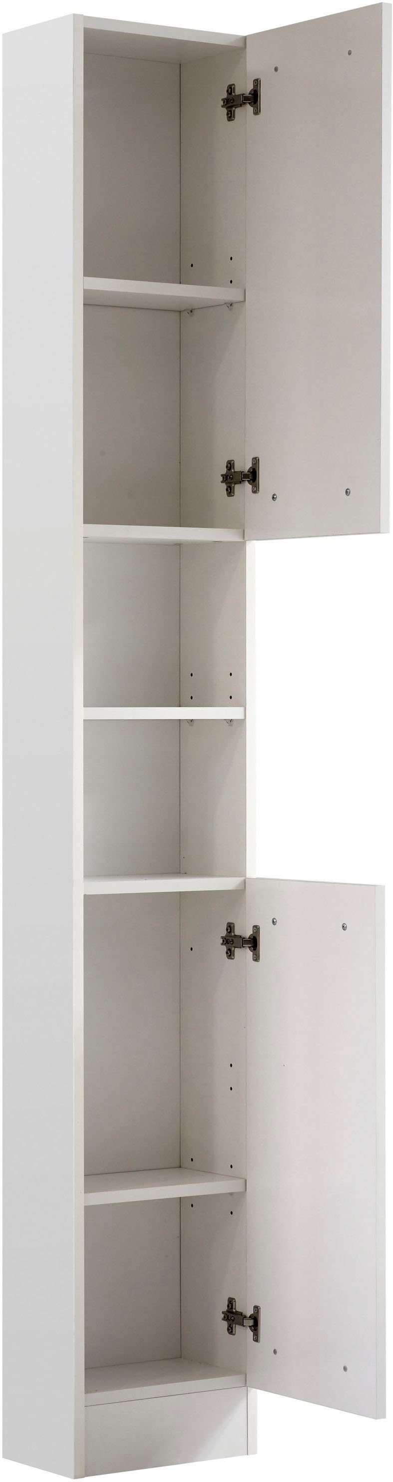 Saphir Hoge kast Quickset 335 badkamerkast 30 cm breed, 2 deuren, 1 nis, 3 planken