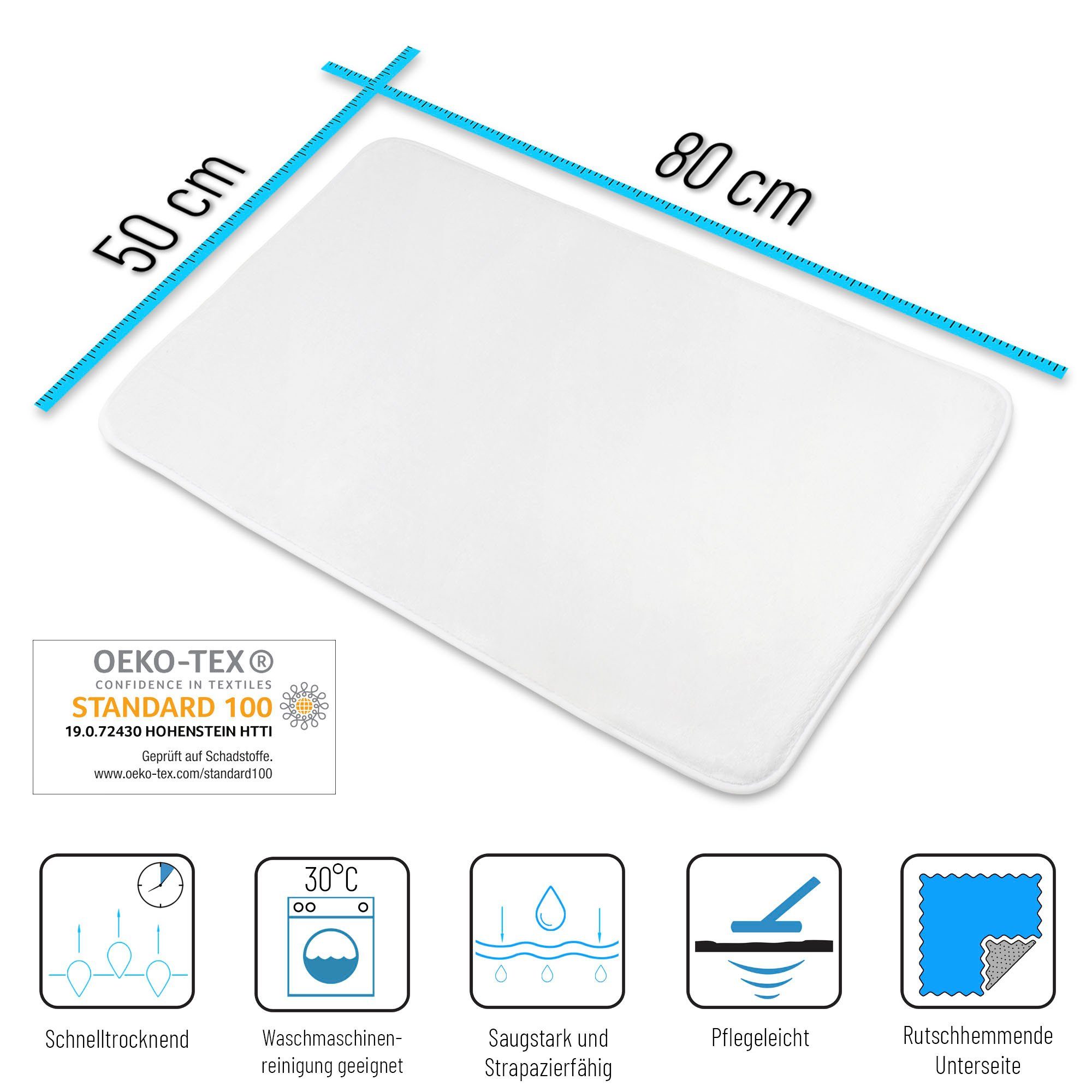 Sanilo Foam-badmat Sunset superzacht, volle kleuren, antislip, wasbaar (1 stuk)