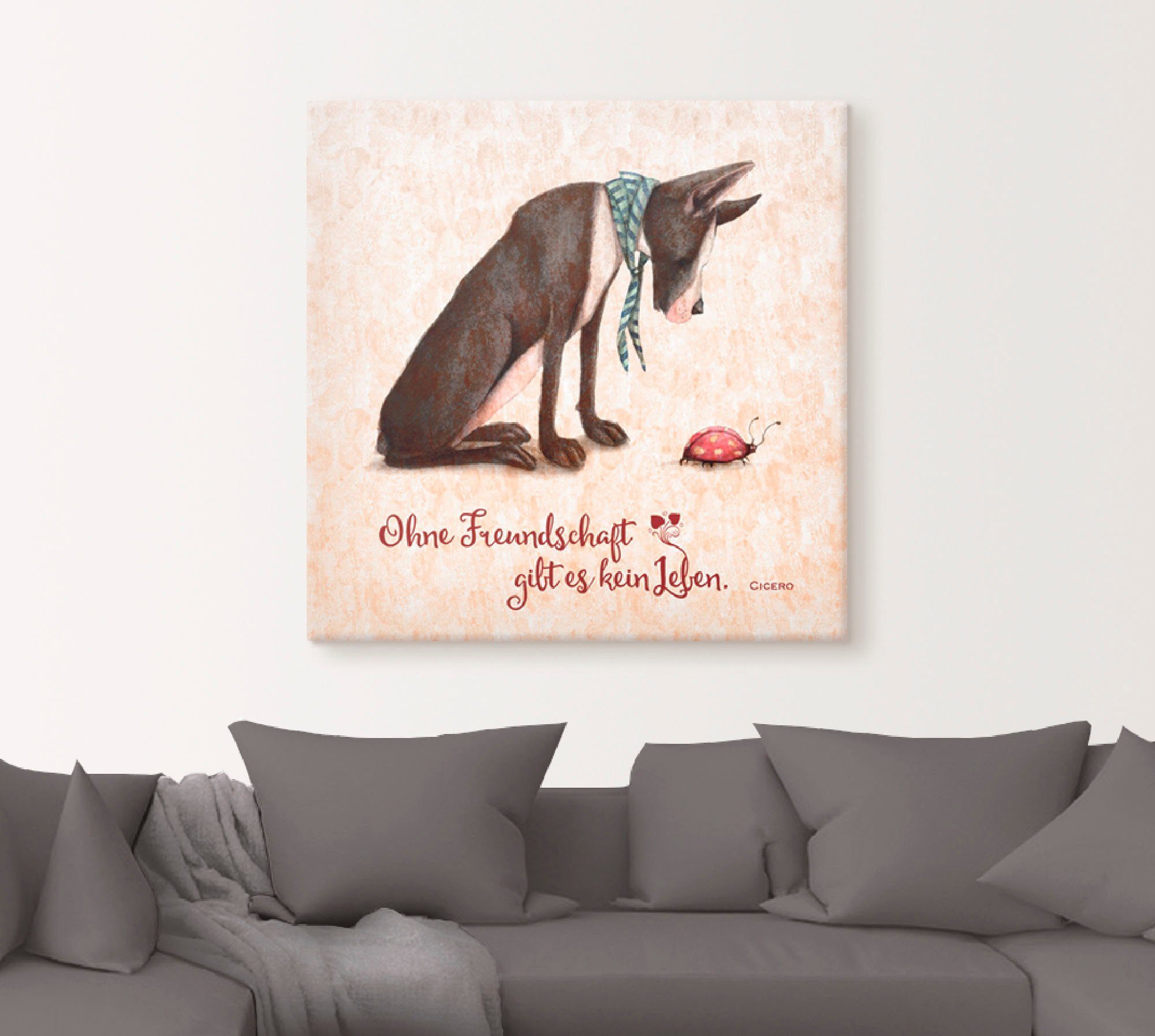 Artland Artprint Levenswijsheid vriendschap als artprint van aluminium, artprint voor buiten, artprint op linnen, poster in verschillende maten. maten