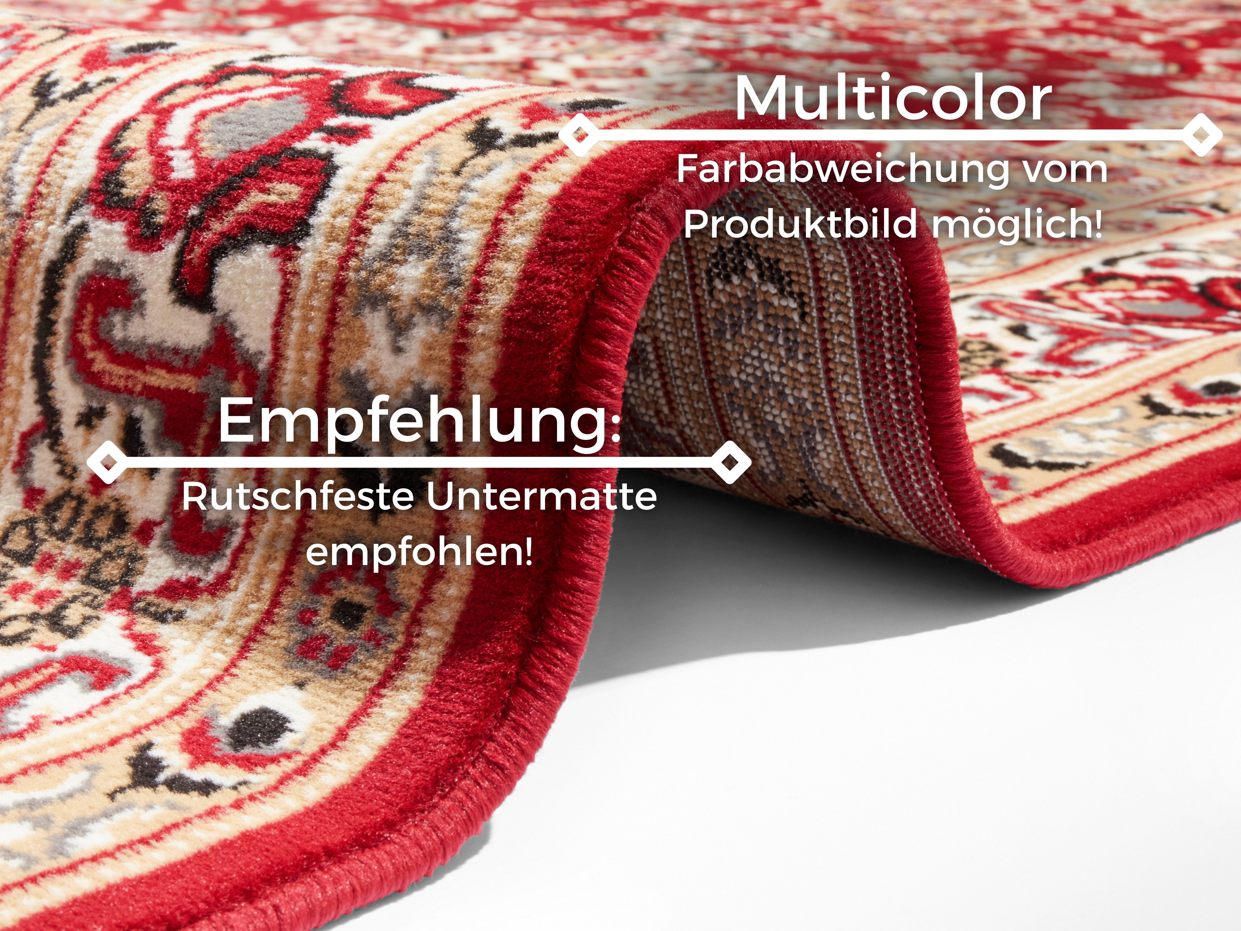 NOURISTAN Vloerkleed Parun Täbriz Kortpolig, orient, loper, vintage, eetkamer, woonkamer, gang