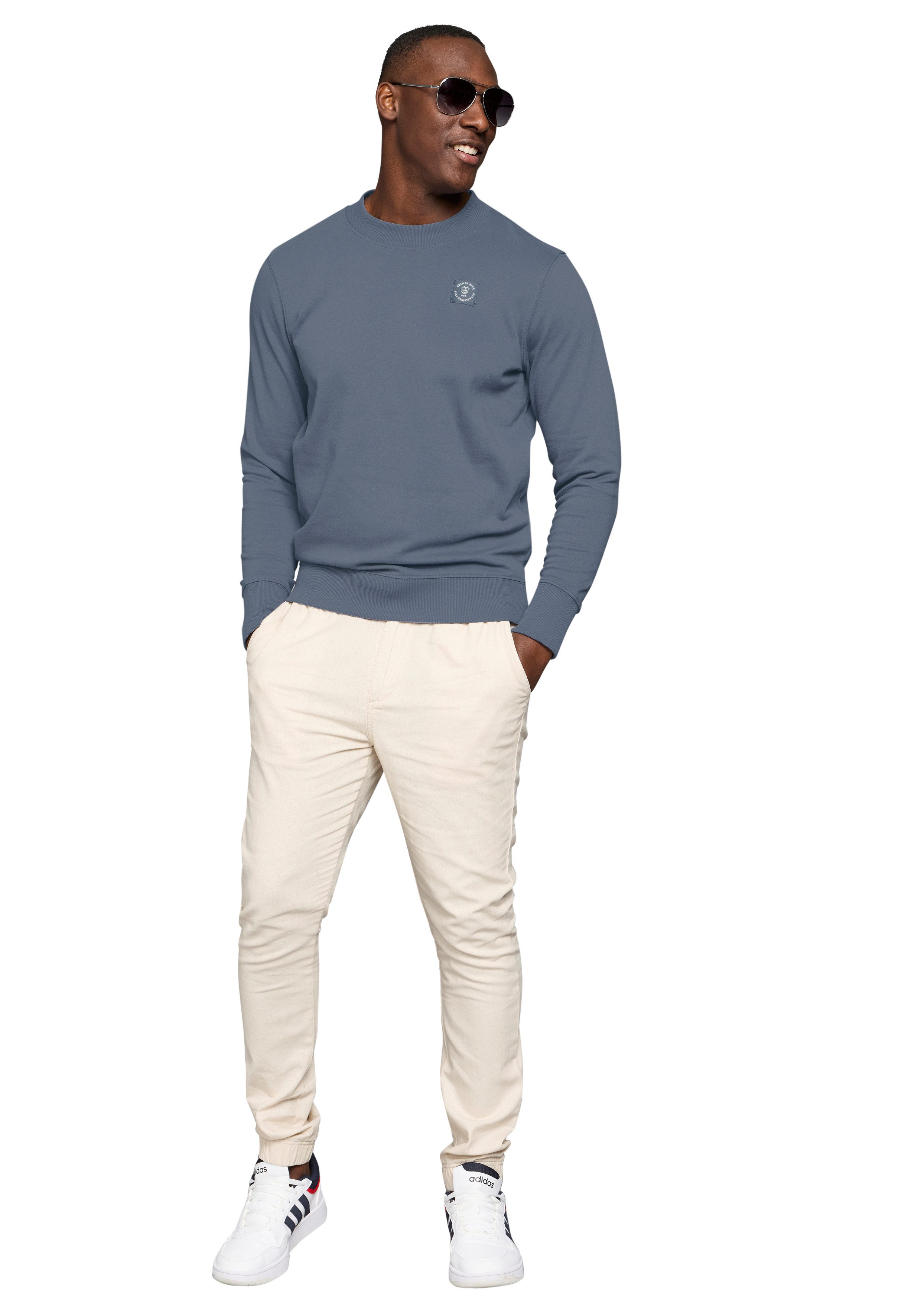 DELMAO Sweatshirt Langarm, regular fit, effen, basic-stijl