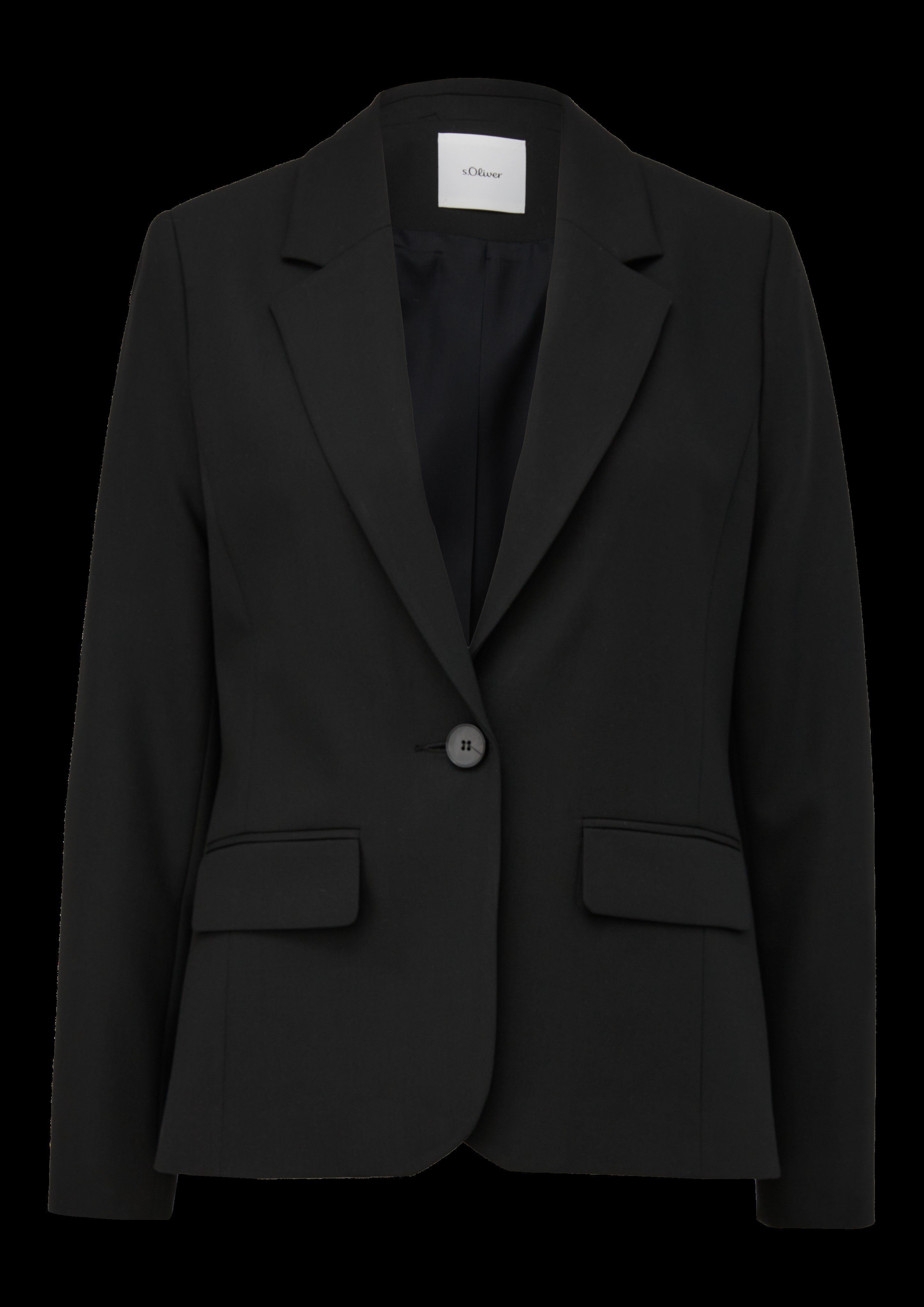 s.Oliver BLACK LABEL Korte blazer met klepzakken aan de voorkant