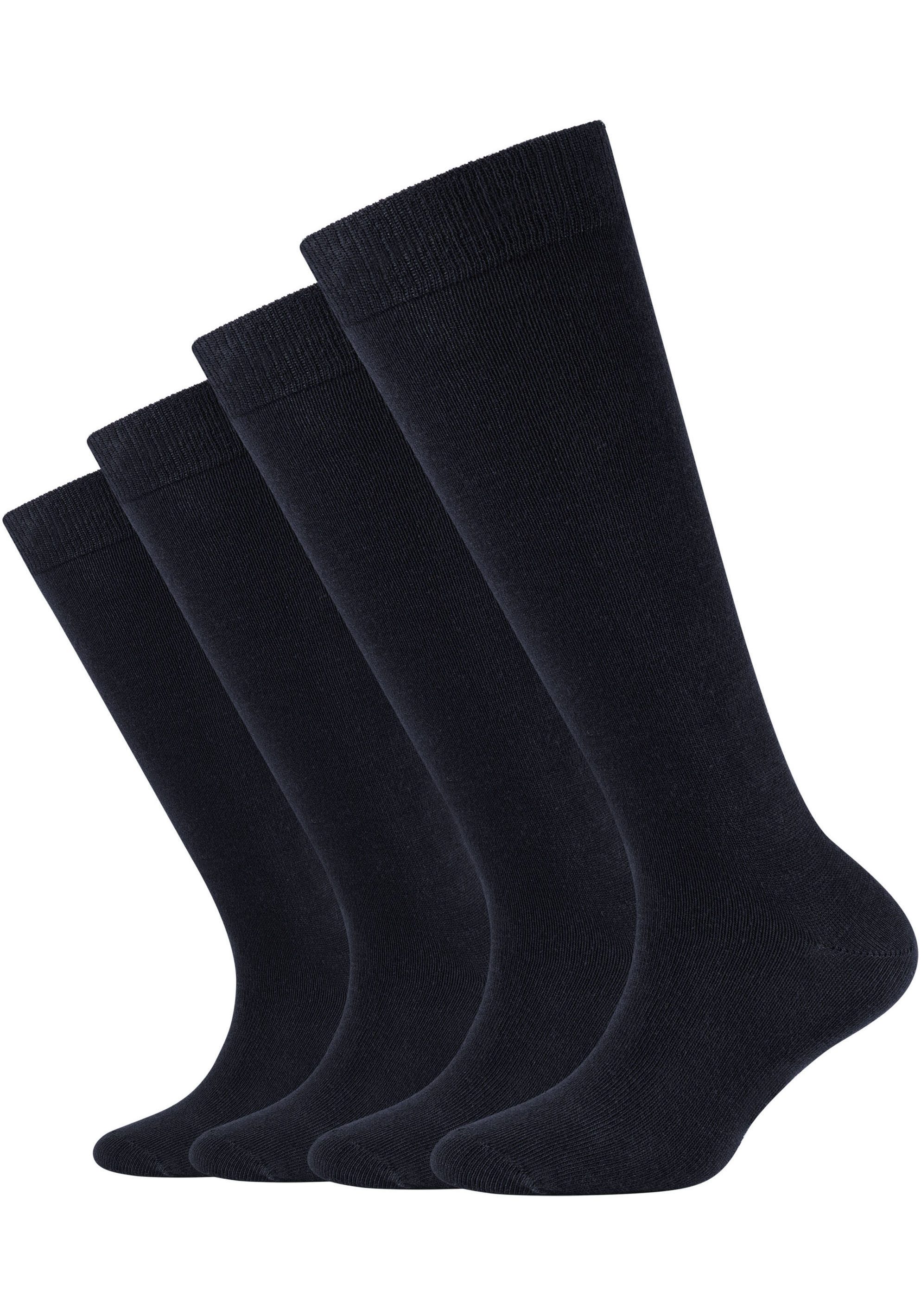 Camano Kniekousen CA-Soft met een hoog katoengehalte (4 paar, Set van 4) dames kniekousen maat 31 (34) blauw