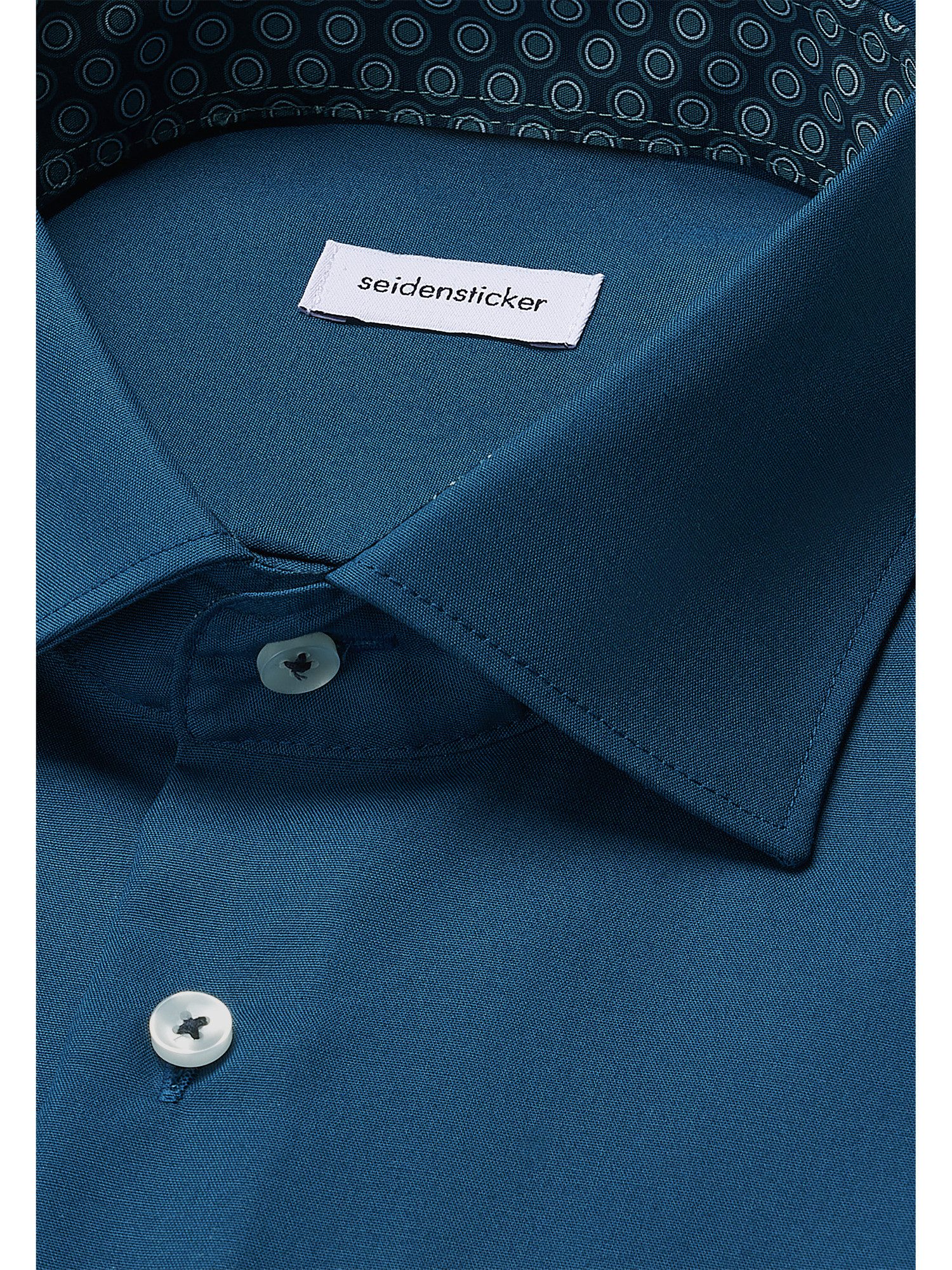 seidensticker Businessoverhemd Zwarte roos Regular 1/1 Kent kraag effen