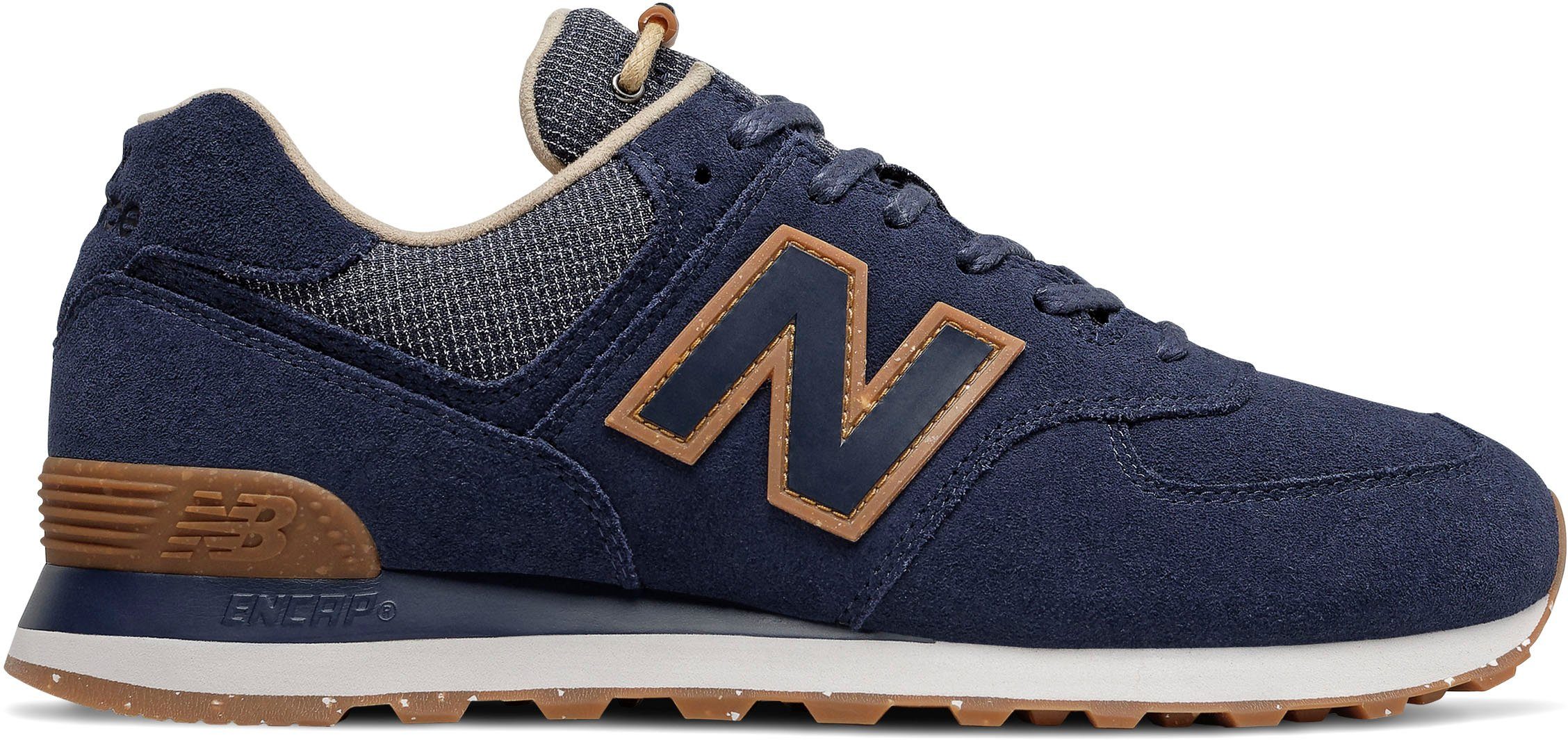 New Balance 574 sneakers donkerblauw-camel