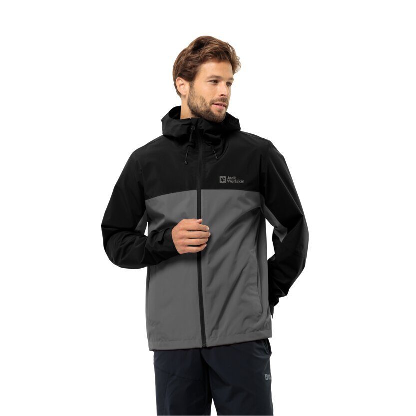 Jack Wolfskin Functioneel jack WEILTAL 2L JKT M Capuchon: vast verbonden met de jas