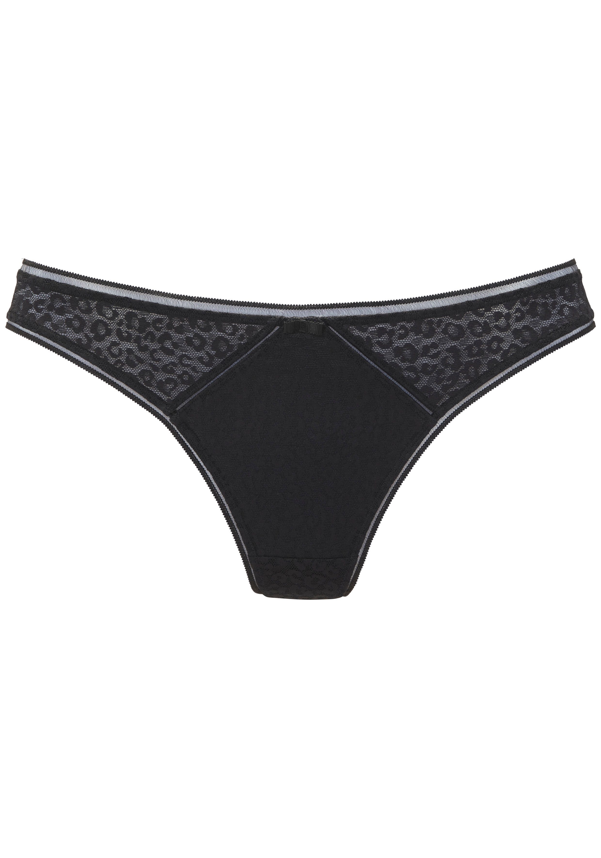 Nuance String van allover jacquardkant in trendy leoprint