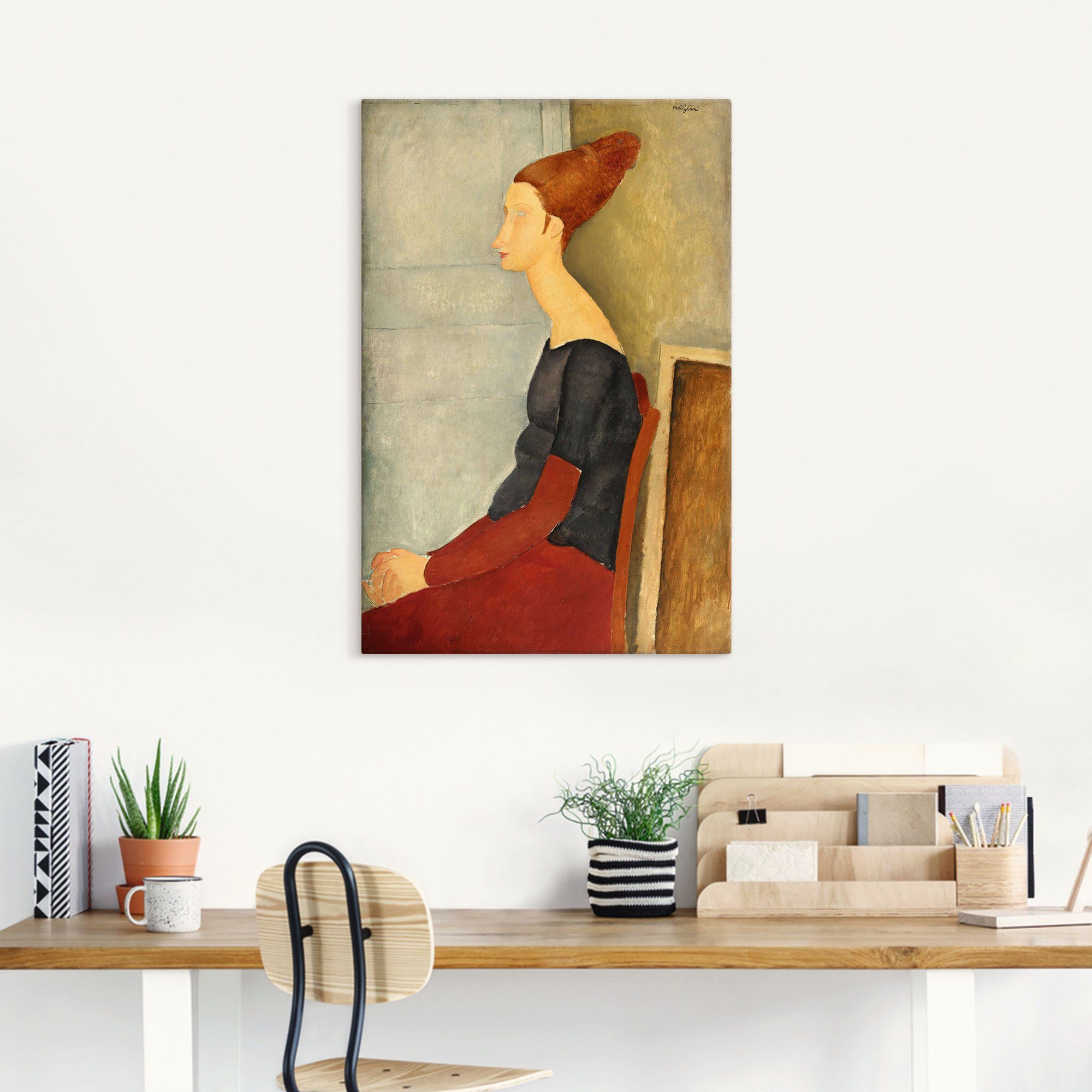 Artland Artprint op linnen Jeanne Hébuterne met henna. 1918