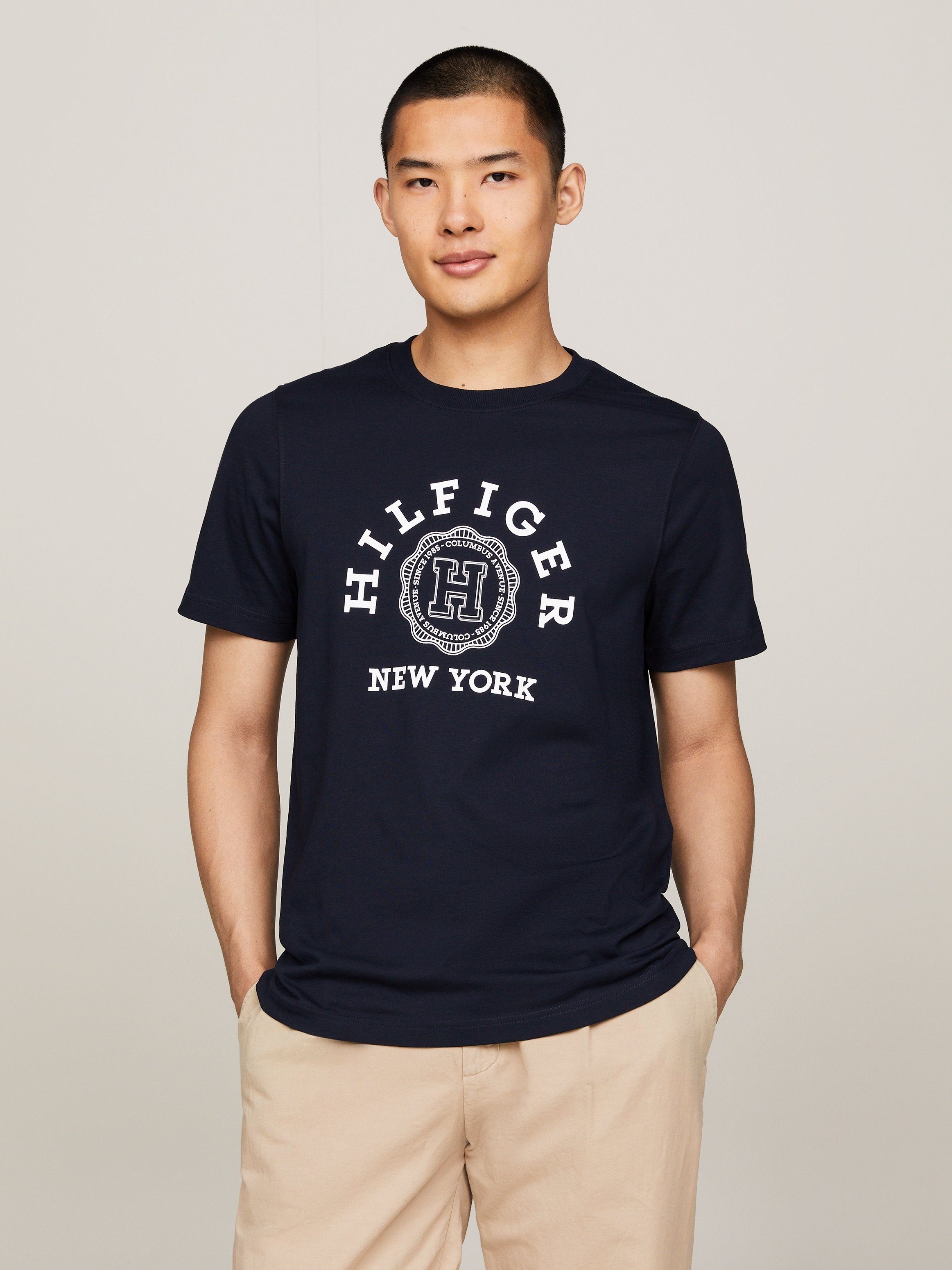 Tommy Hilfiger T-shirt met labelprint model 'HILFIGER COIN'