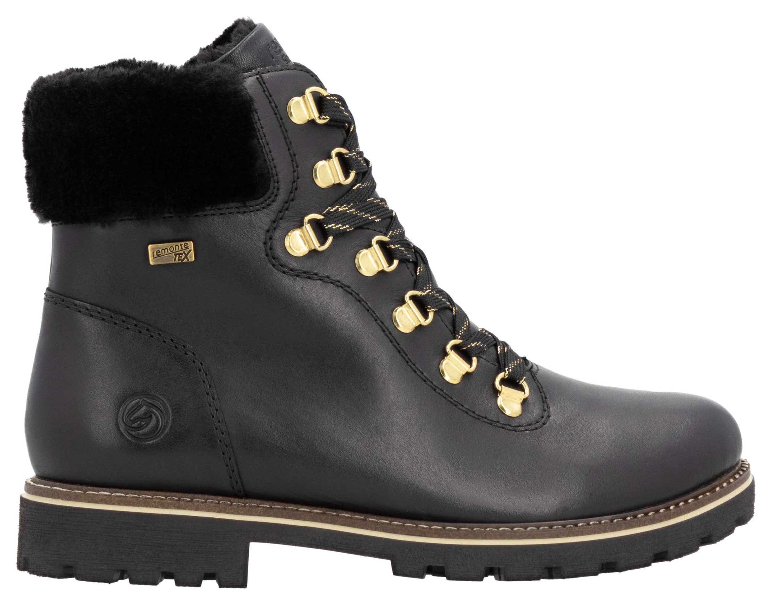 Remonte Winterlaarzen hakken, winter-enkellaars, veterschoenen met tex-membraan
