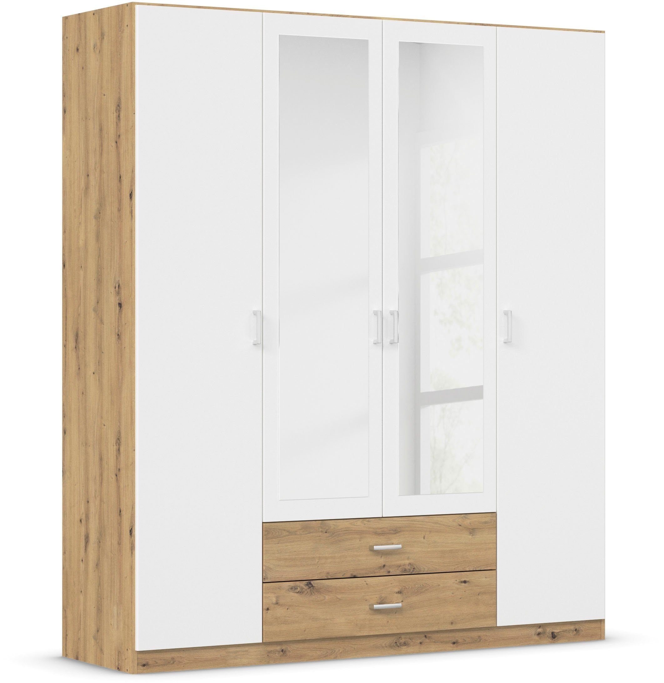 rauch Kledingkast Kast Garderobe Wasmand GAMMA in 3 Breedtes veel opbergruimte met 6 lades, met spiegel topseller made in germany kledingkasten maat