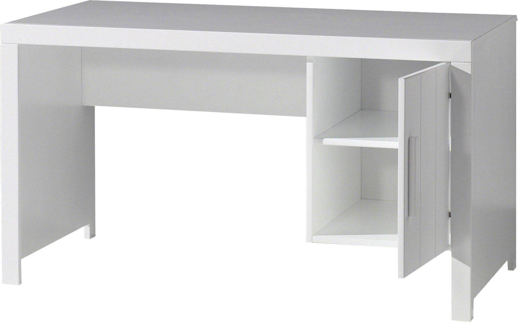 Vipack Bureau Erik met groot werkoppervlak en opbergruimte achter de