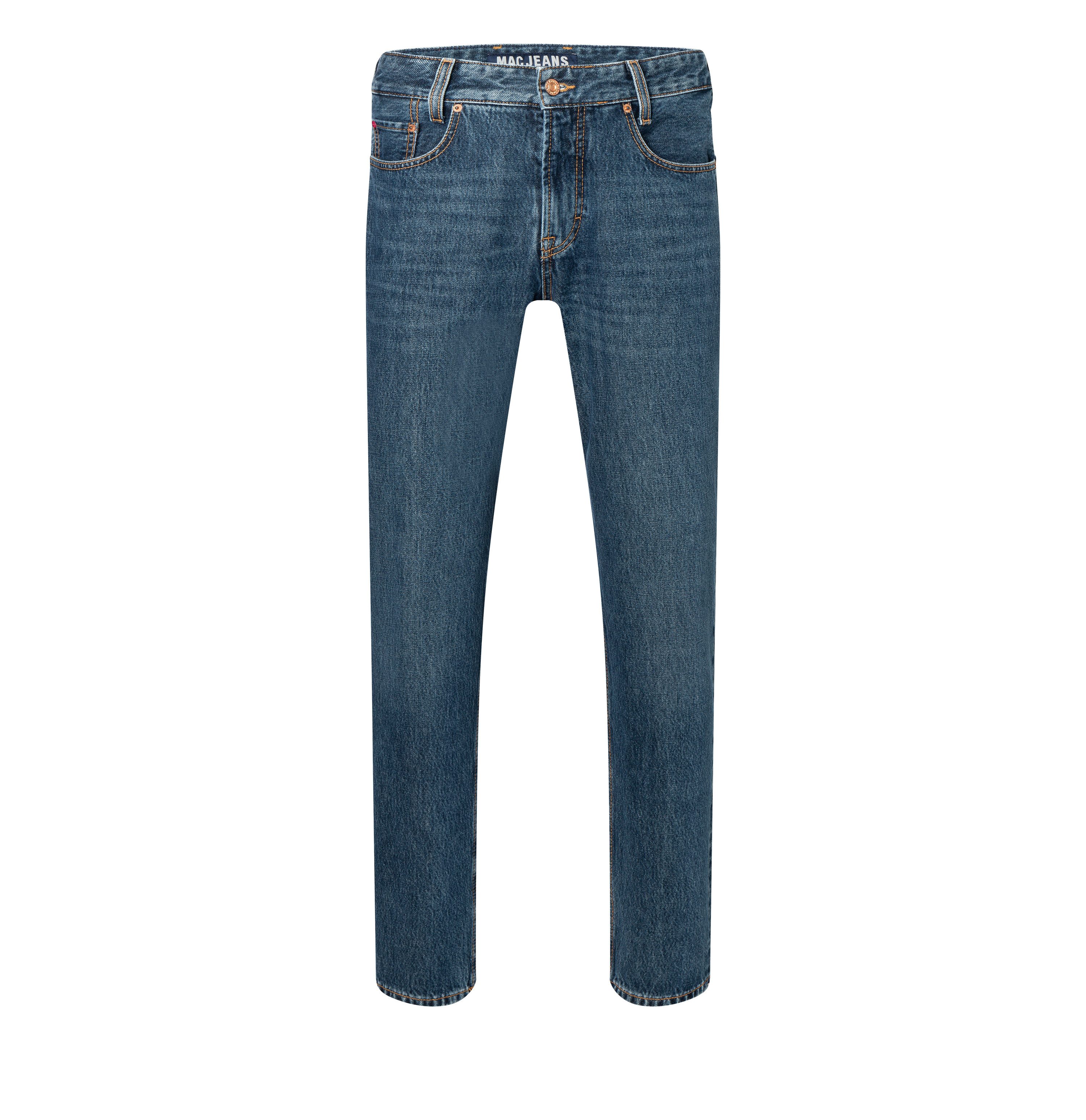 MAC 5-pocket jeans Rick met contrasterende stiksels