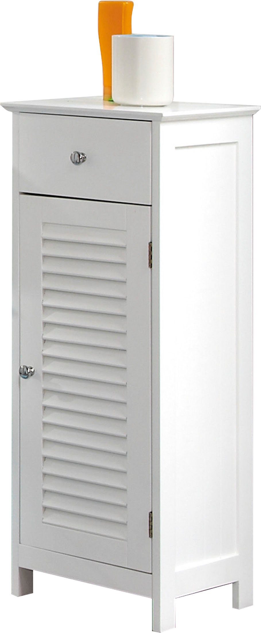 Saphir Onderkast Quickset 928 badkamerkast met 1 deur, 1 lade, 1 legplank, wit