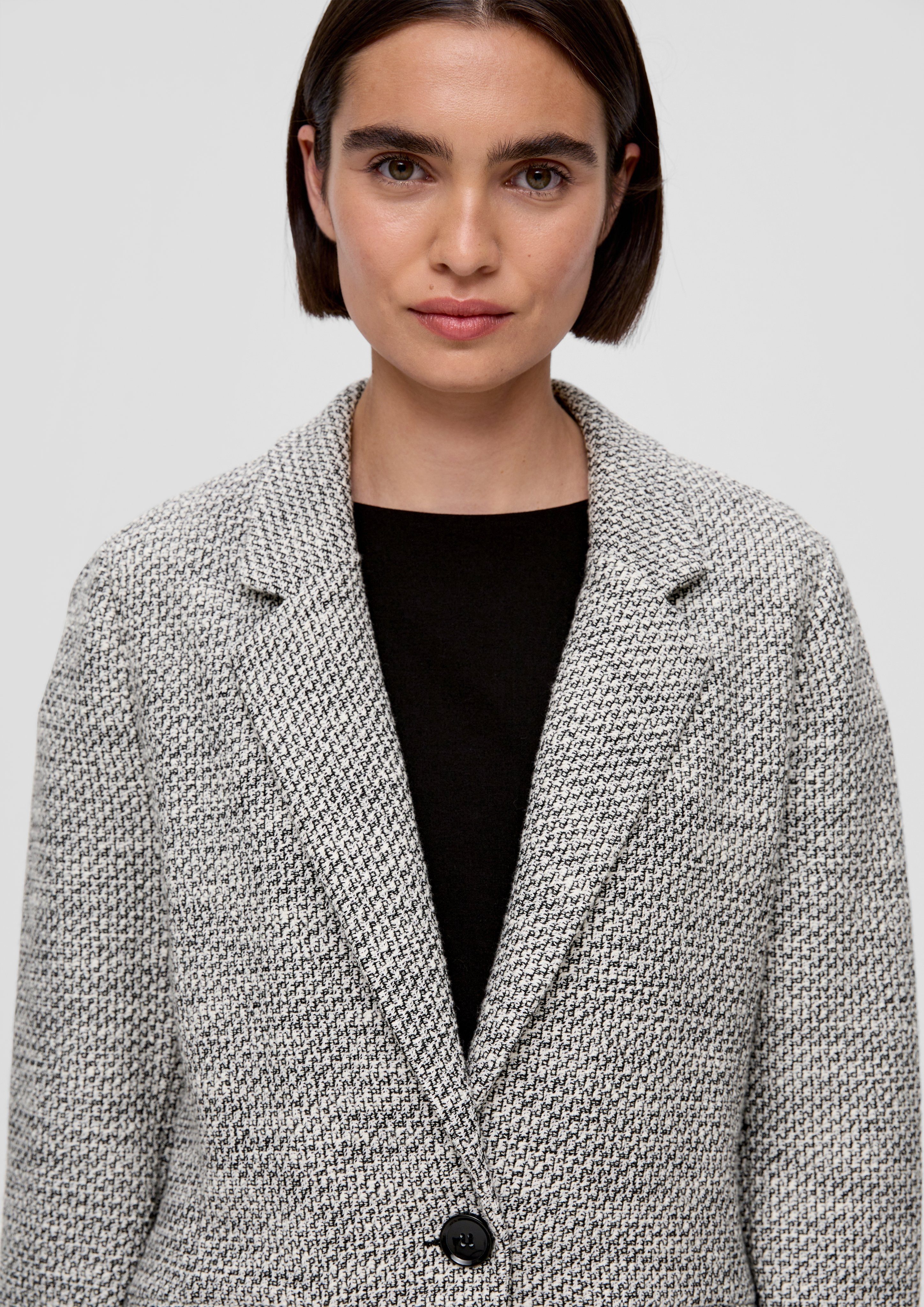 s.Oliver BLACK LABEL Korte blazer met klepzakken aan de voorkant