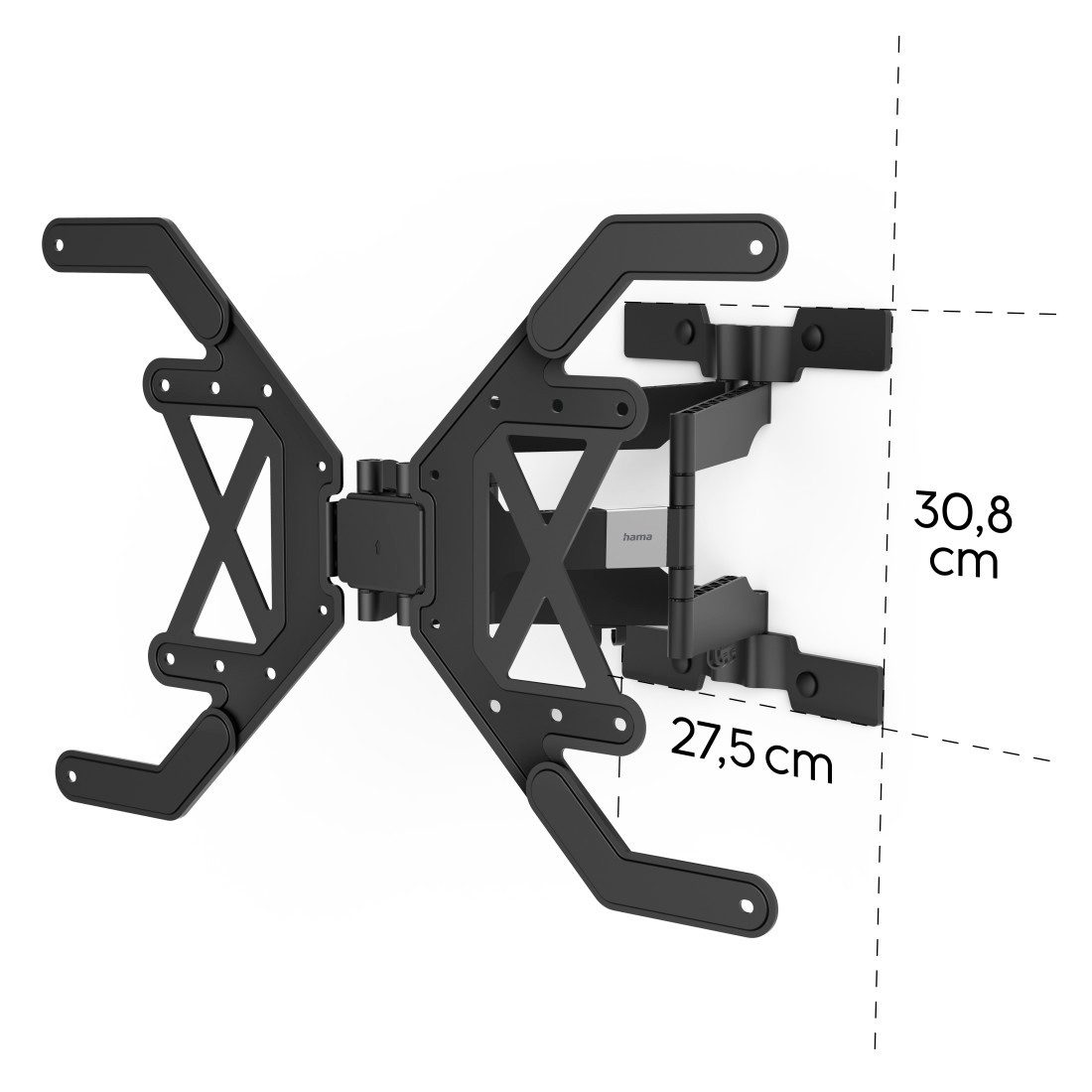 Hama Tv-wandhouder TV-beugel (draaibaar, uitschuifbaar, plat, 37“-90“, VESA 600x400)
