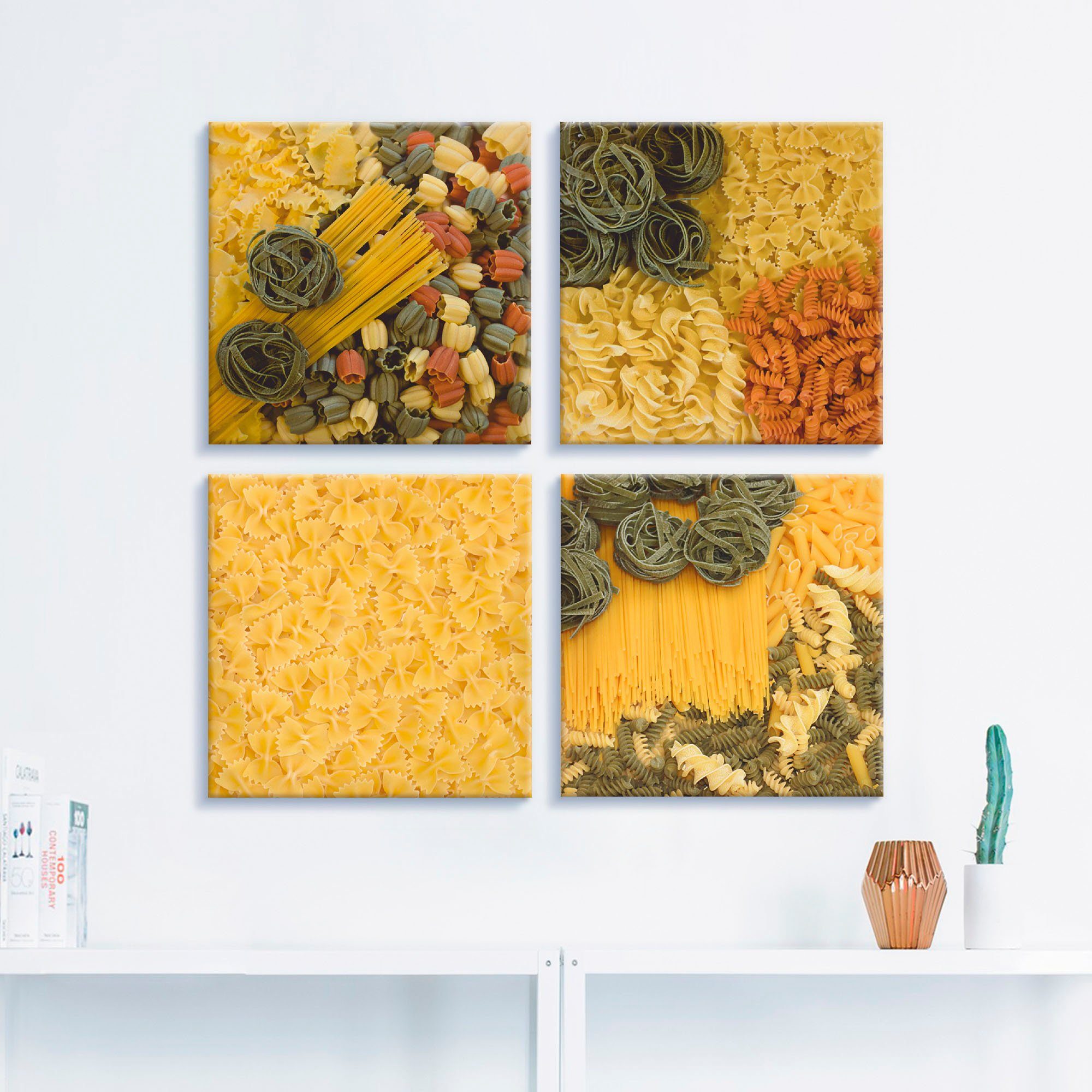Artland Artprint op linnen Noedels I tot IV set van 4, verschillende maten (4-delig)