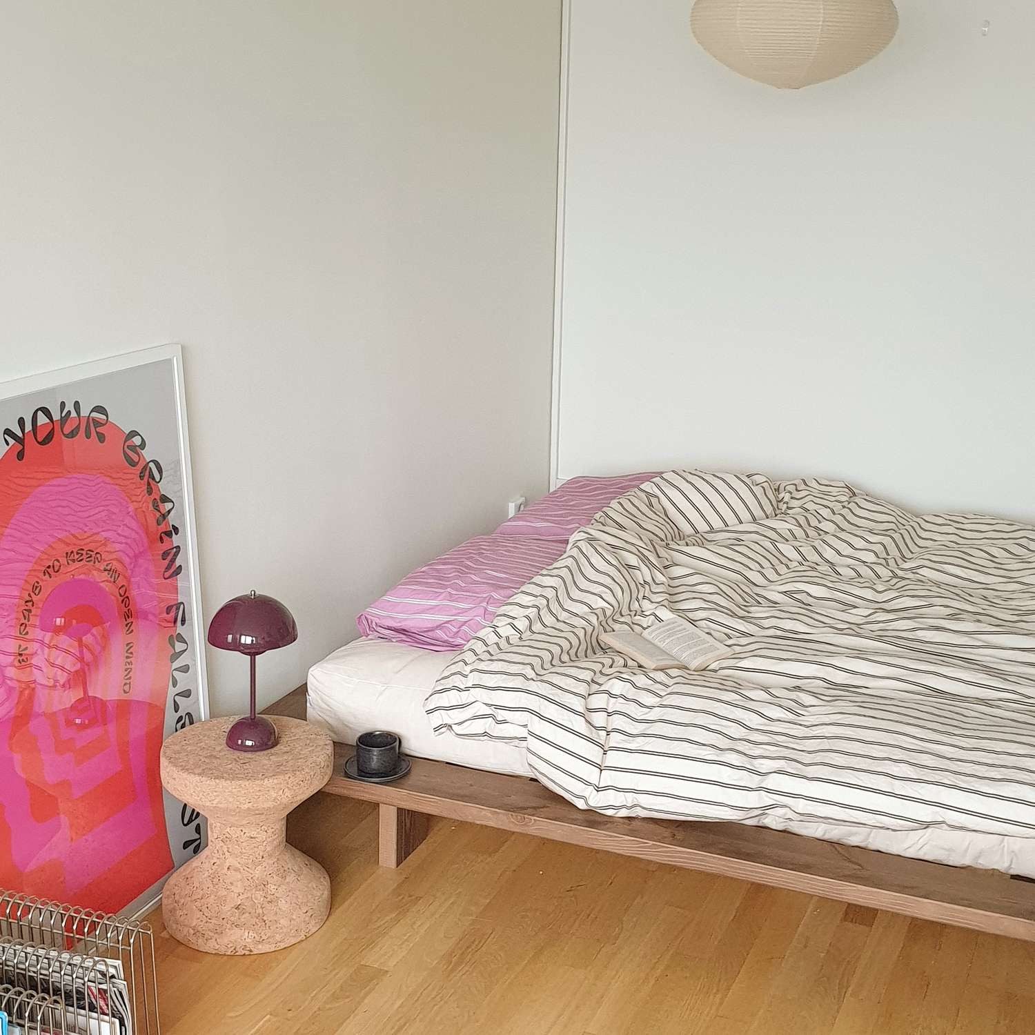 Karup Bedframe JAPAN BED grondbed, houten frame, futonbed, jeugdbed, houten bed Massief houten bed met lattenbodem, massief grenen, bed zonder hoofdeinde