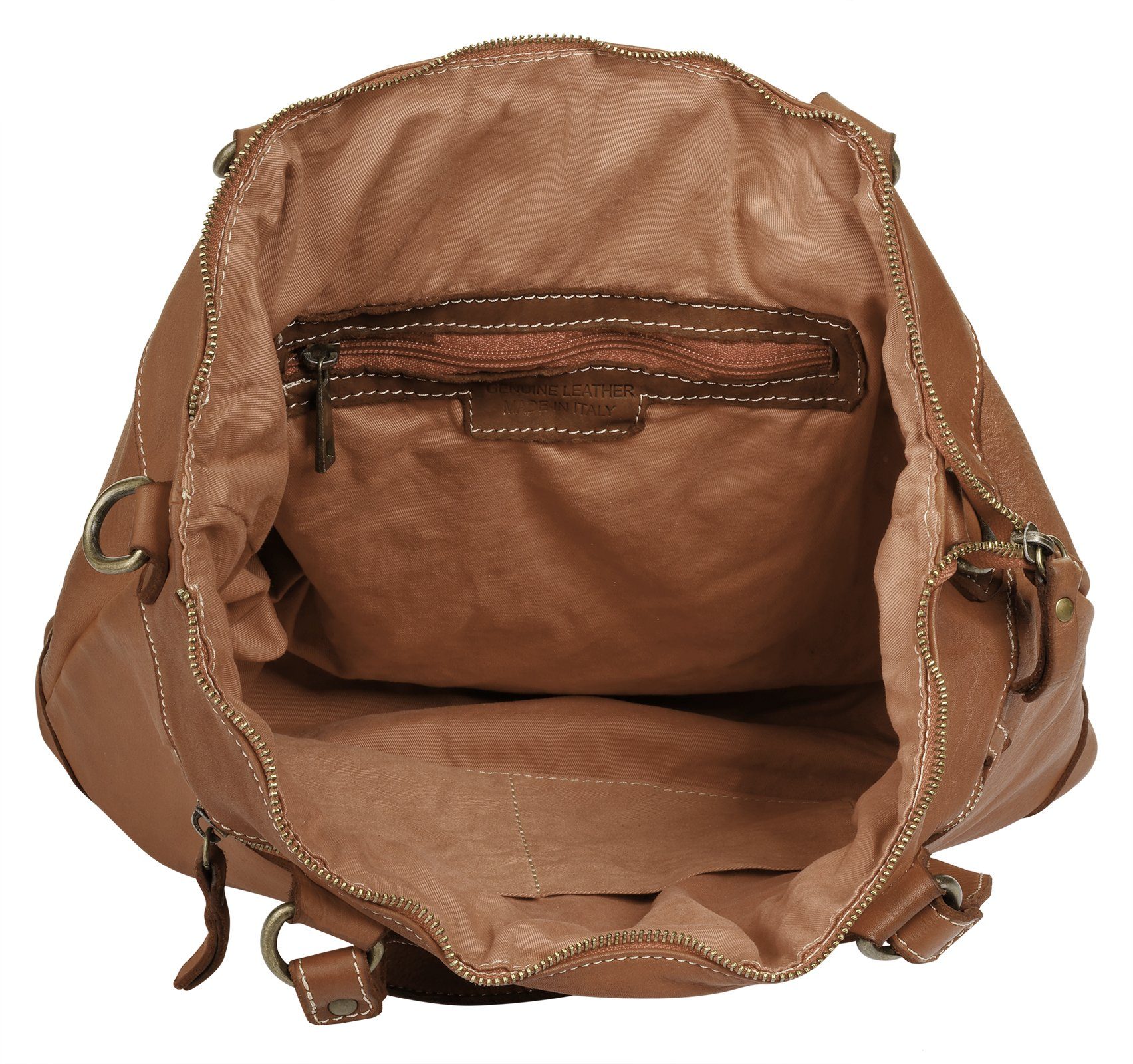 Cluty Shopper echt leer, made in italy