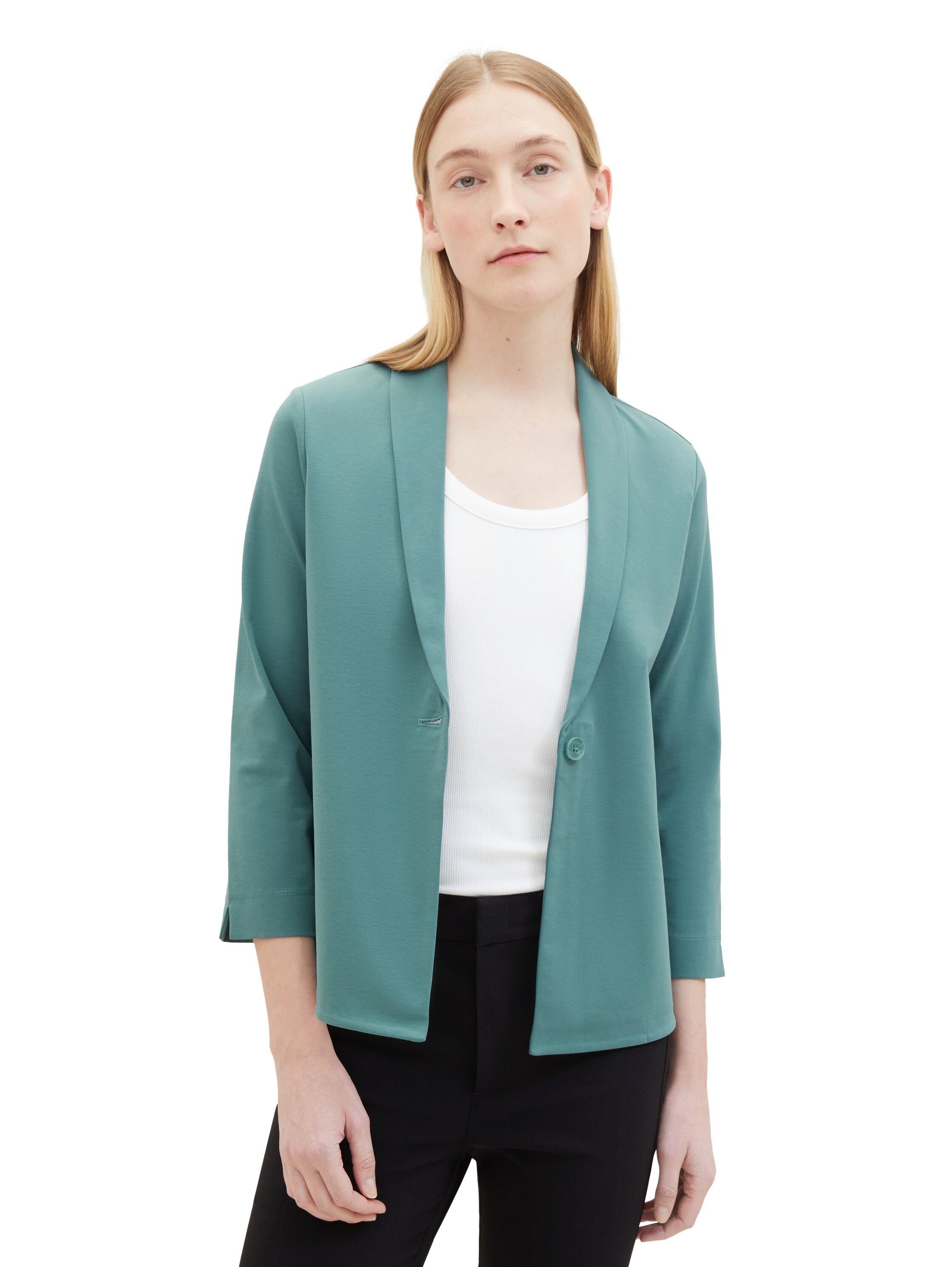Tom Tailor Korte blazer met sjaalkraag en 3/4 arm