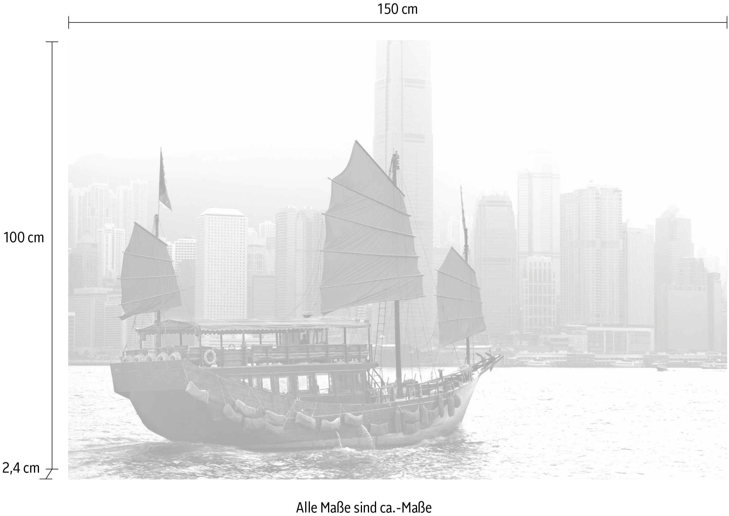 queence Artprint op acrylglas Boot Fine Art-print in galeriekwaliteit