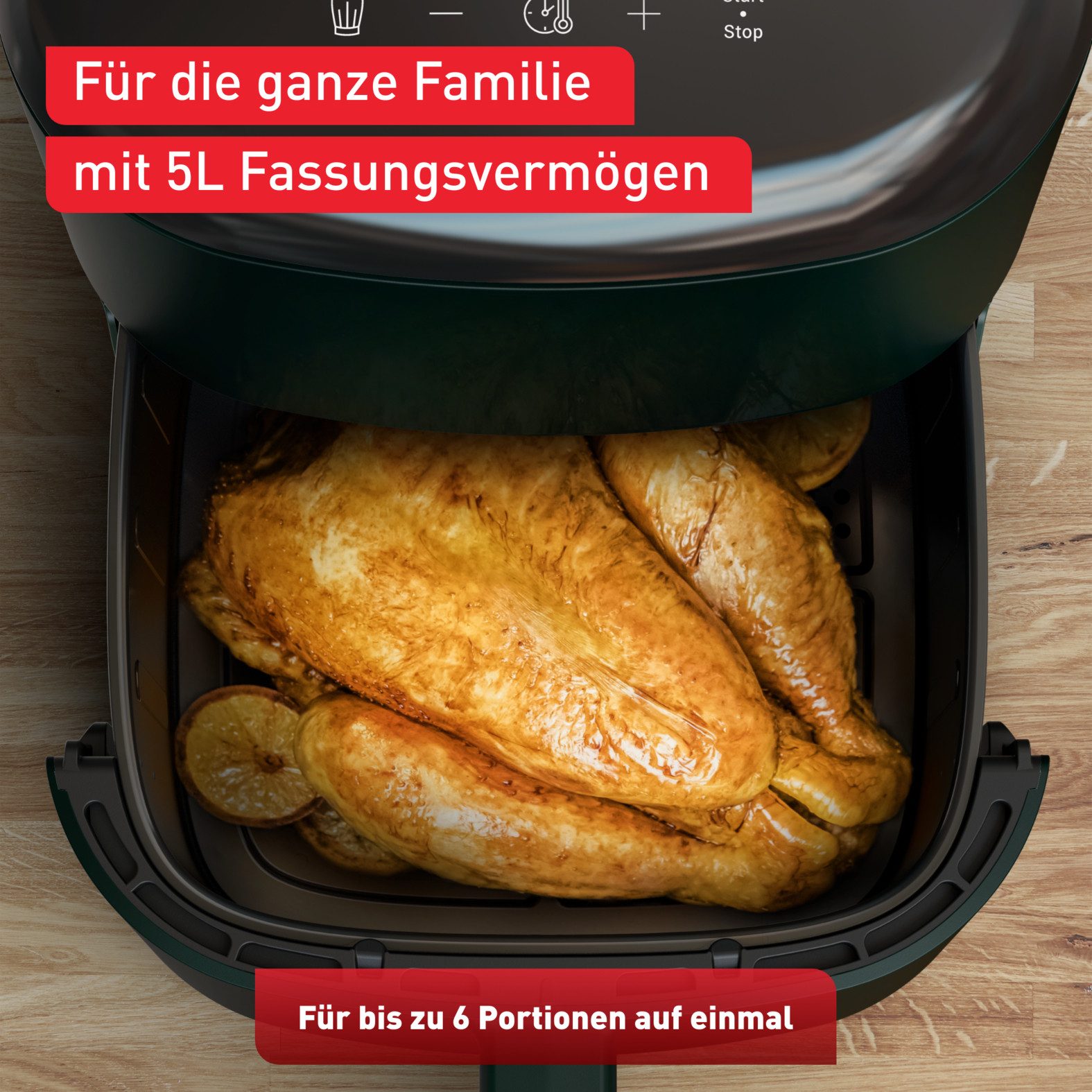 Tefal Airfryer EY2453 Easy Fry Max Digital grote capaciteit van 5 liter