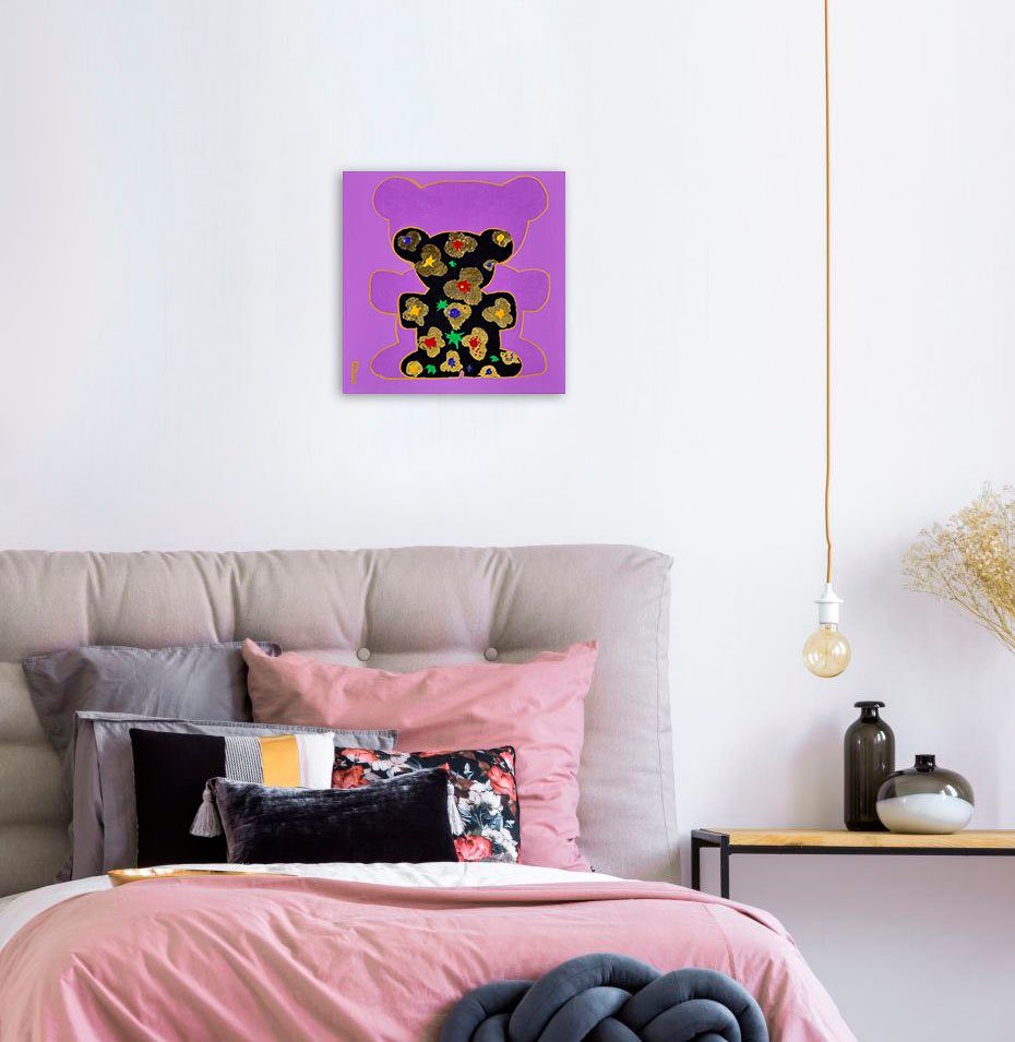 queence Artprint op linnen Bears V Premium canvasstof, handgemaakt in Duitsland (1 stuk)