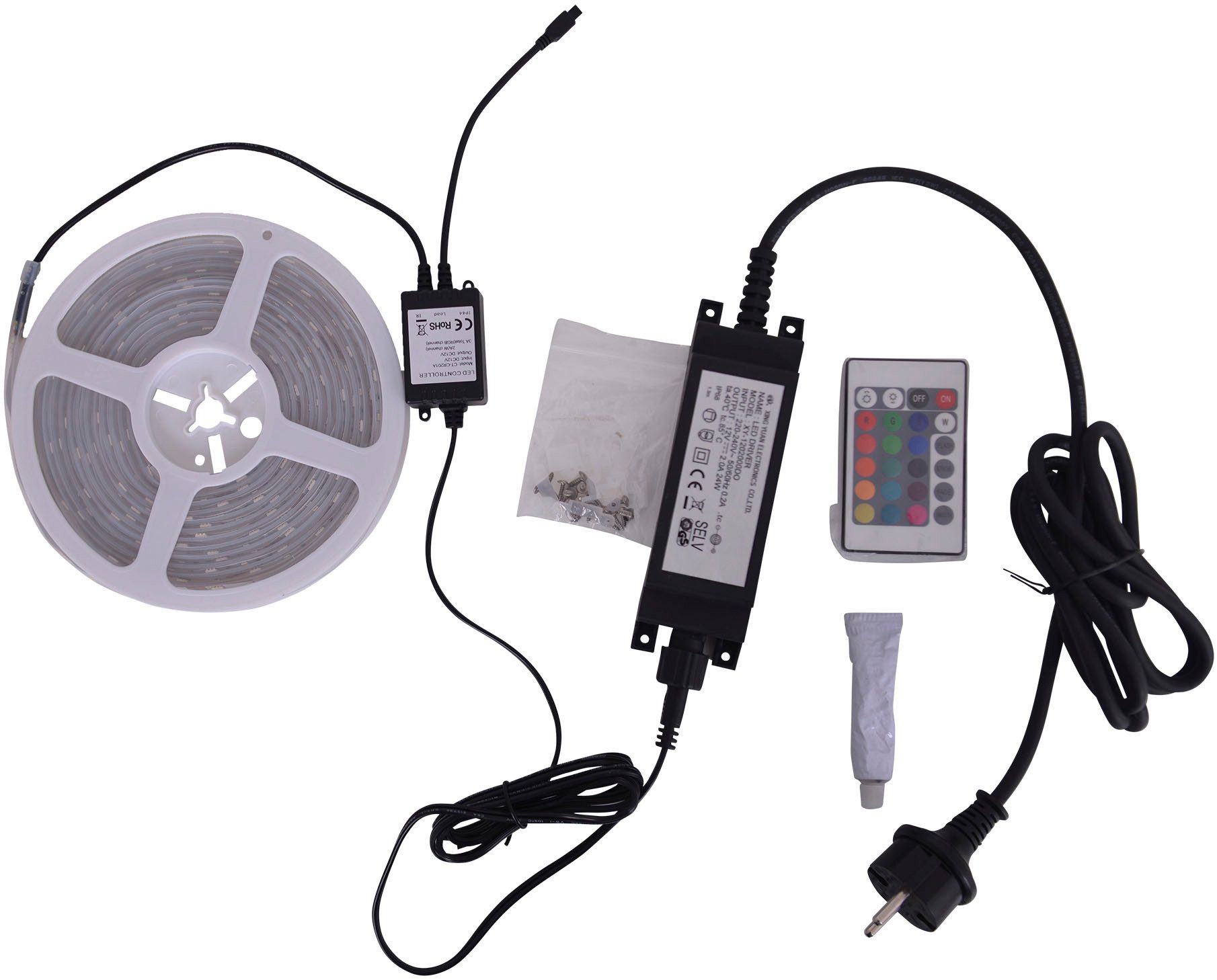 näve Led-strip Outdoor Kleurwisseling, dimfunctie, afstandsbediening, lengte 1000 cm, RGB, IP44 (1 stuk)