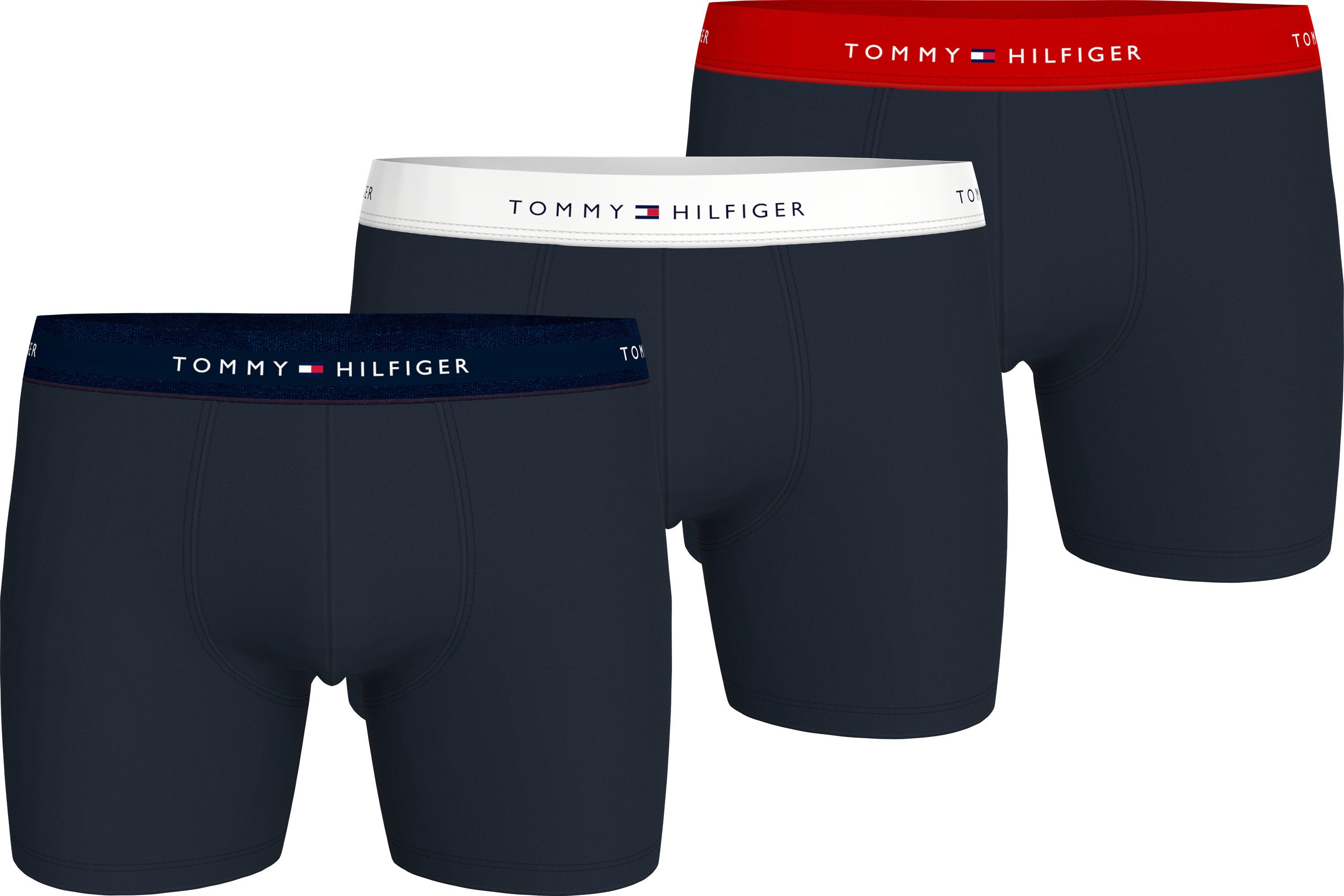 Tommy Hilfiger Underwear Boxershort 3P WB TRUNK met contrasterende logo-band (3 stuks)