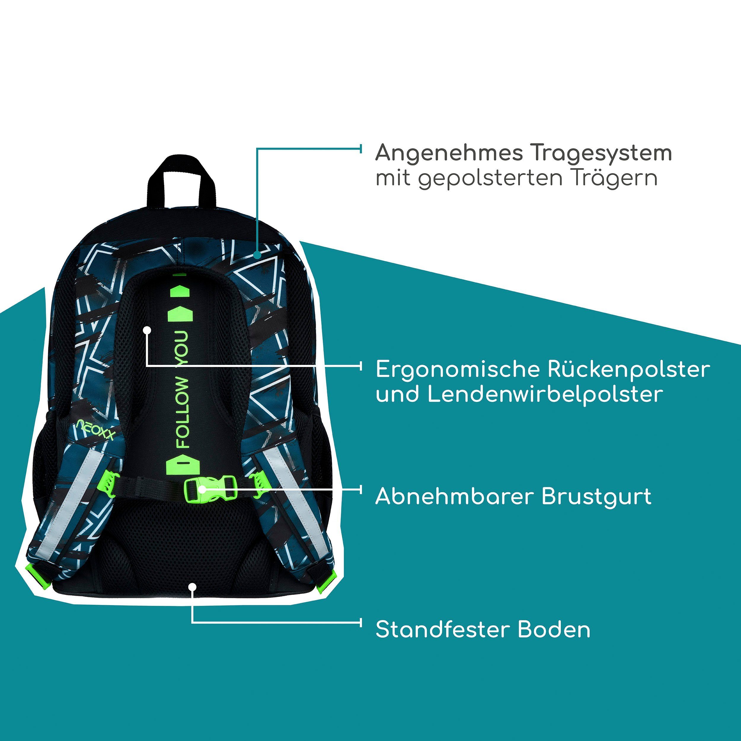 neoxx Schoolrugzak Flow, Flash Yourself gedeeltelijk van gerecycled materiaal