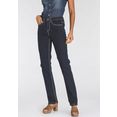 arizona rechte jeans comfort fit highwaist met contrastnaden blauw