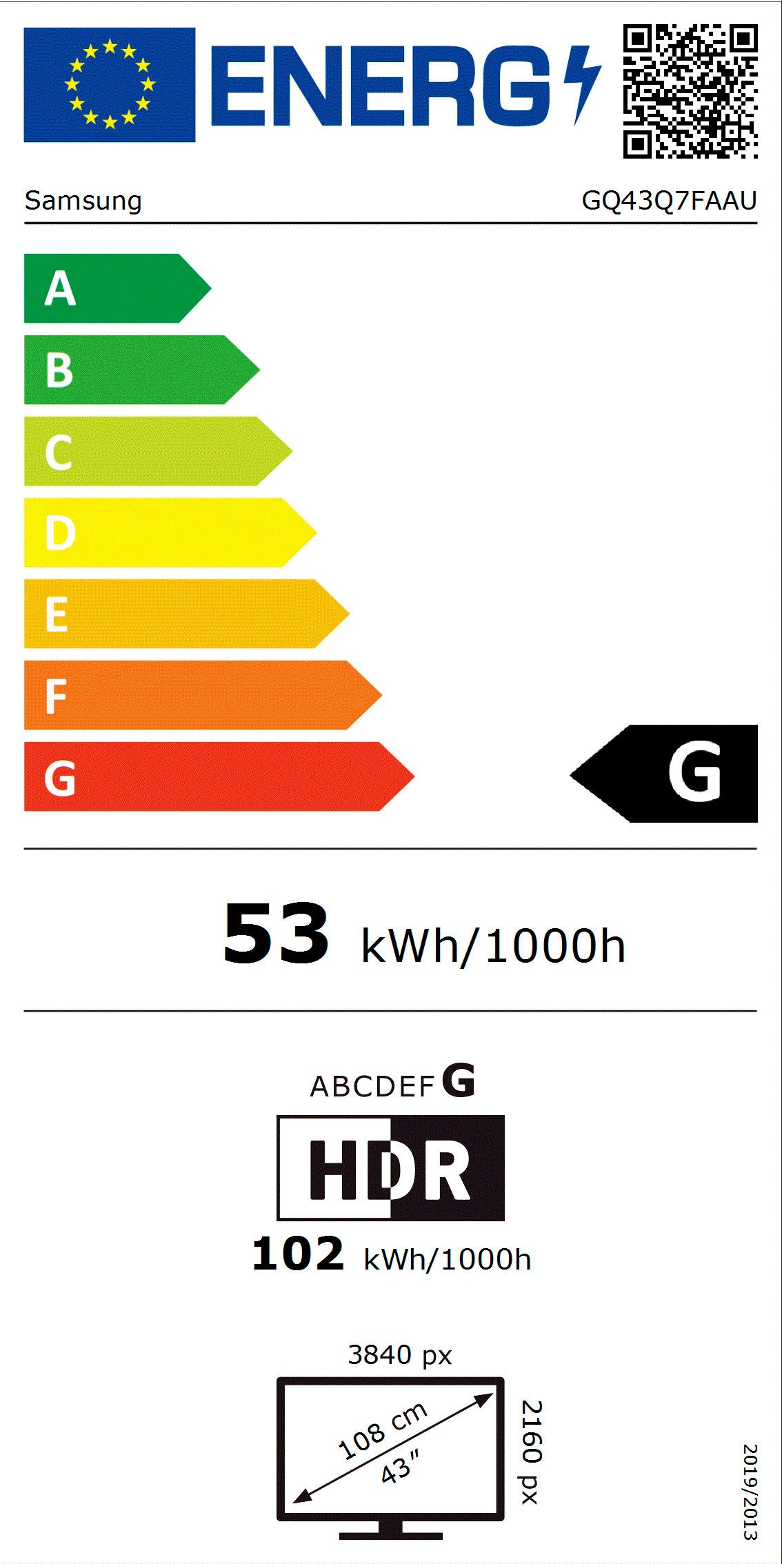 Samsung QLED-TV GQ43Q7FAAU QLED-televisie