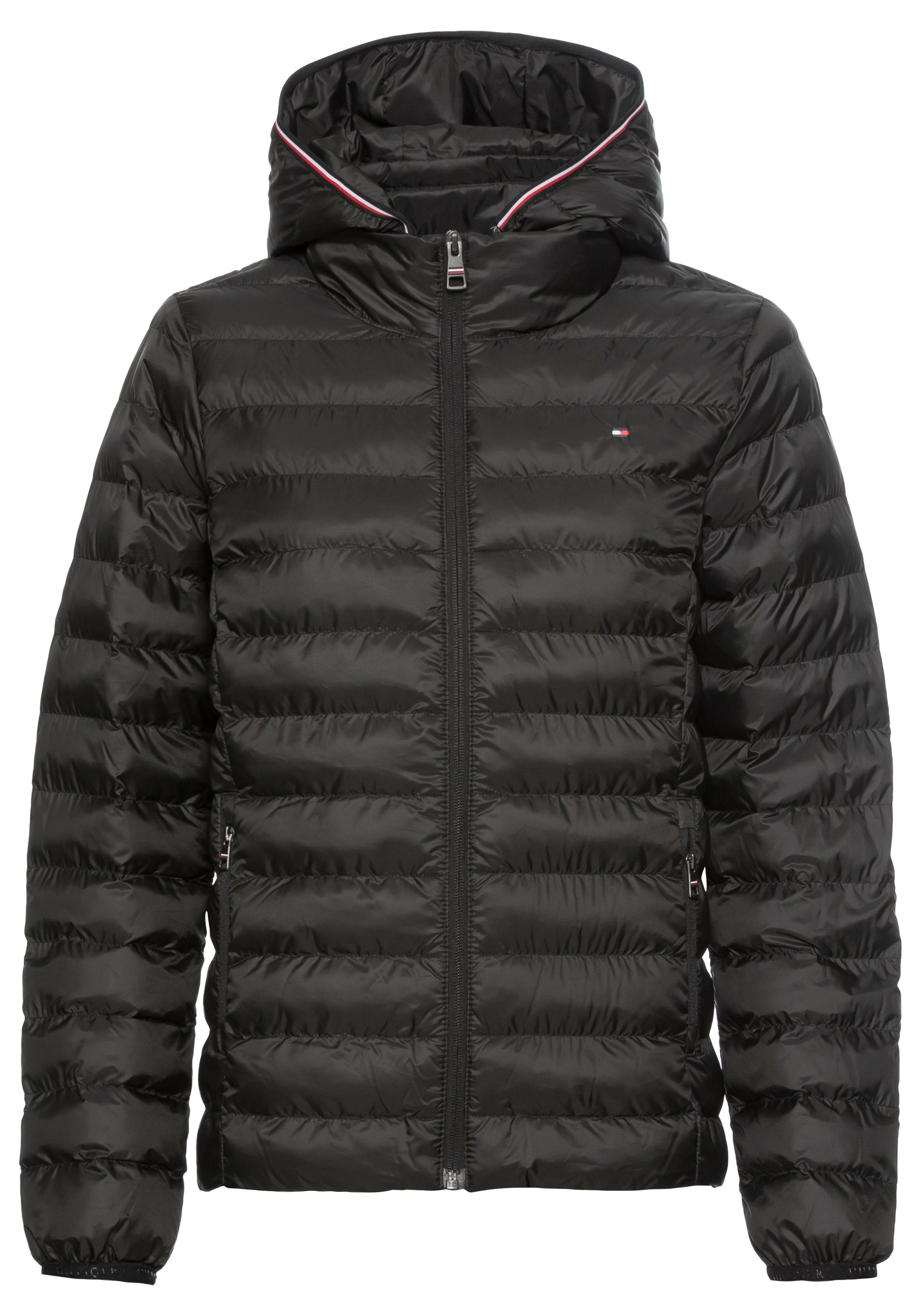 Tommy Hilfiger Gewatteerde jas LW PADDED GLOBAL STRIPE JACKET met global stripe op de capuchon (Global Serie TH VROUWEN)