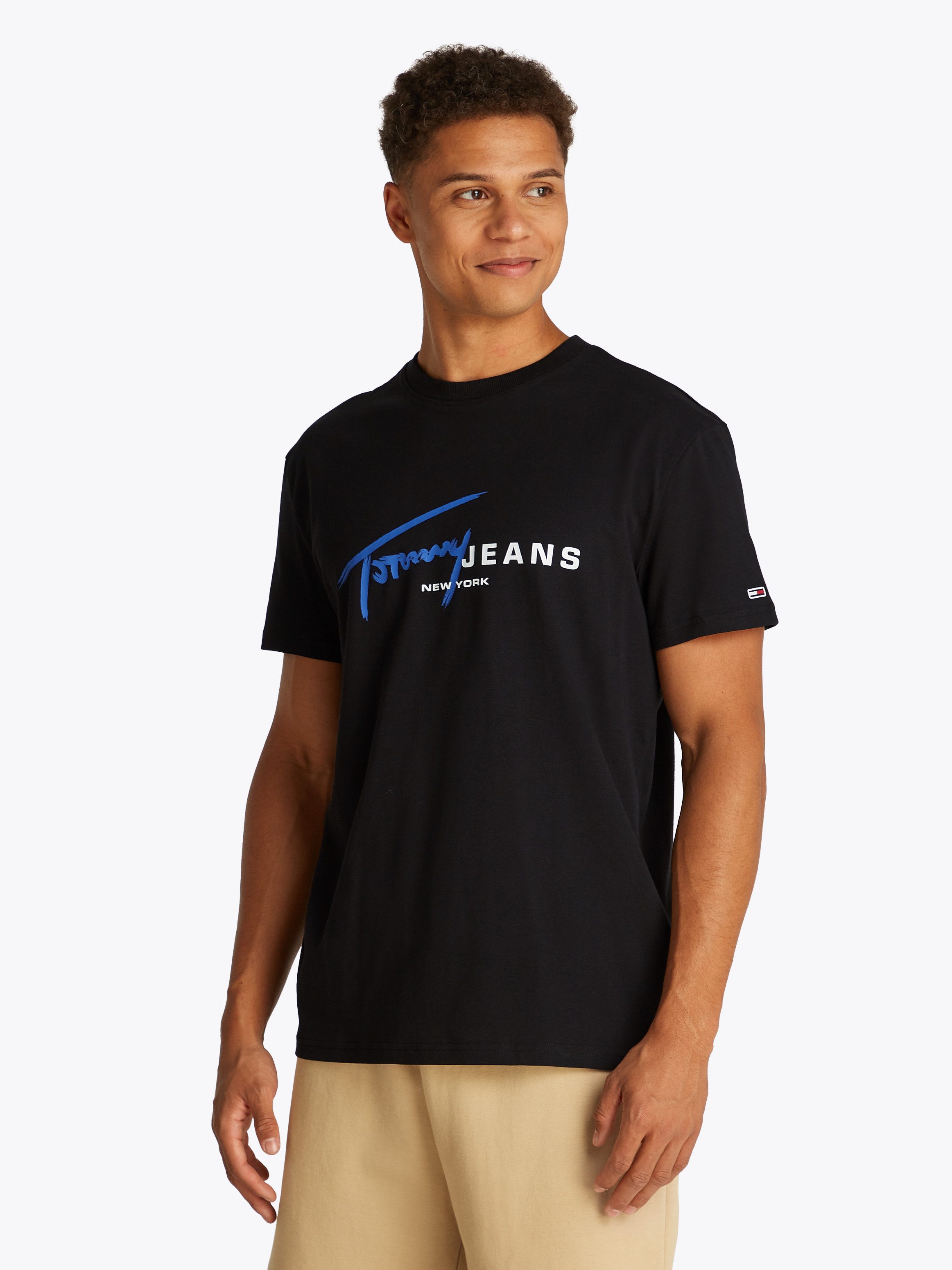 TOMMY JEANS Shirt met korte mouwen TJM REG SIGNTR DNA TEE EXT heren t-shirts maat XXXL zwart