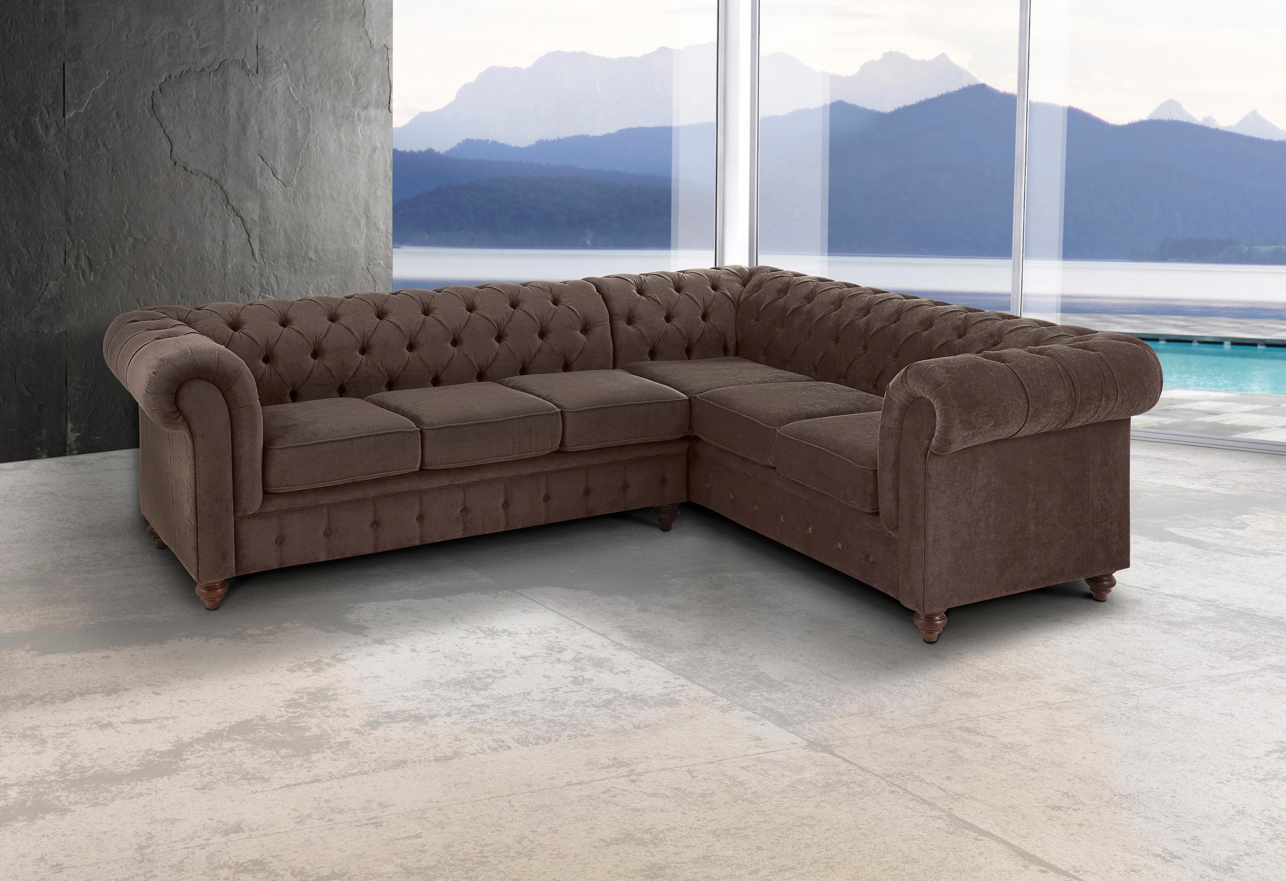 Premium collection by Home affaire Chesterfield-bank CHESTERFIELD met knoopsluiting, ook in leer