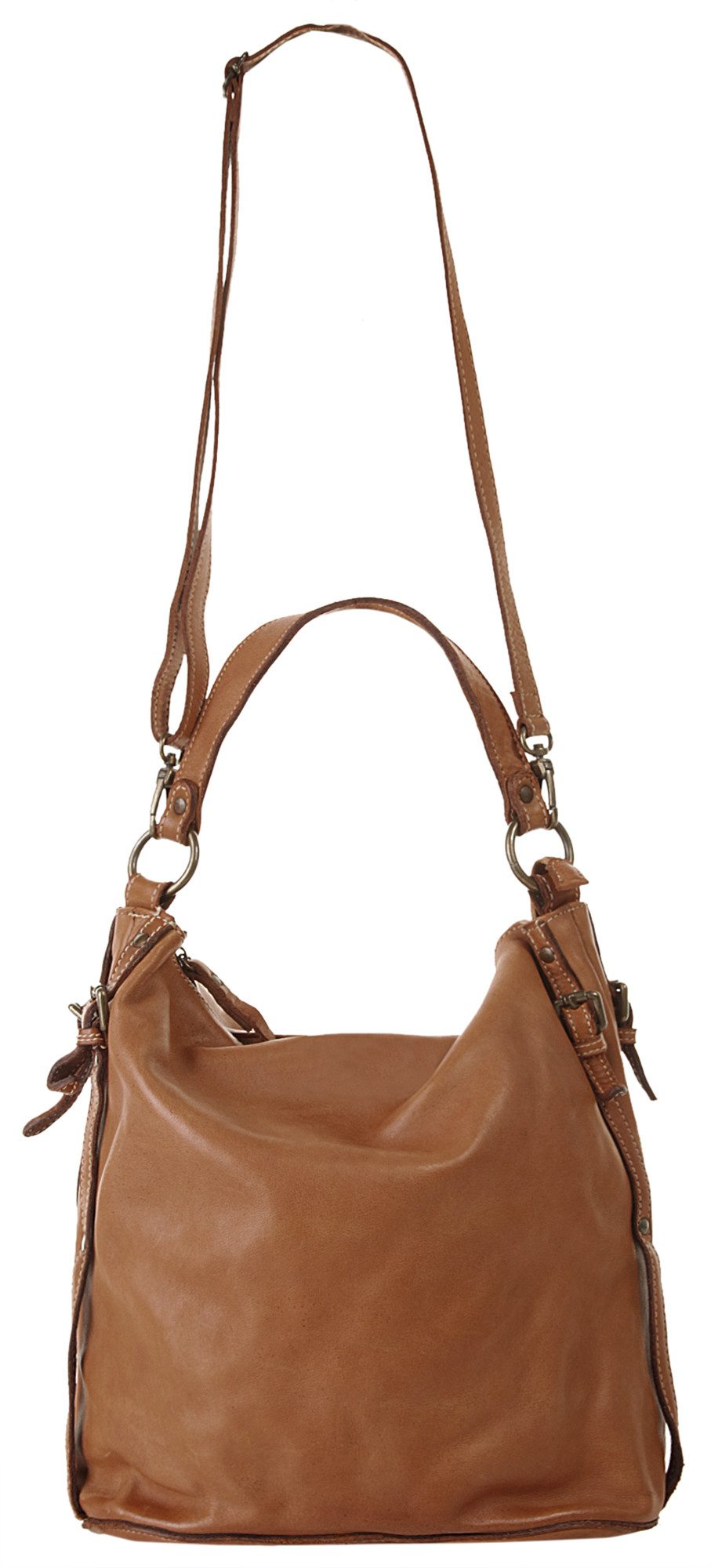 Cluty Schoudertas echt leer, made in italy
