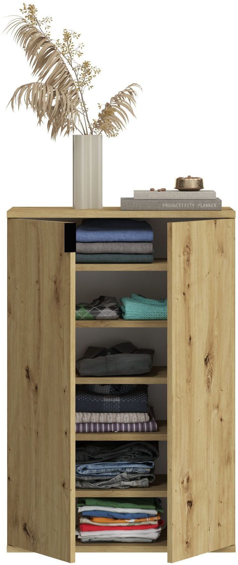 INOSIGN Schoenenkast Trondheim, Breedte 61 cm, 2 Deuren, 5 Planken, 6 Vakken Garderobekast, schoenenkast, schoenenkommode, buffetkast, gangkast