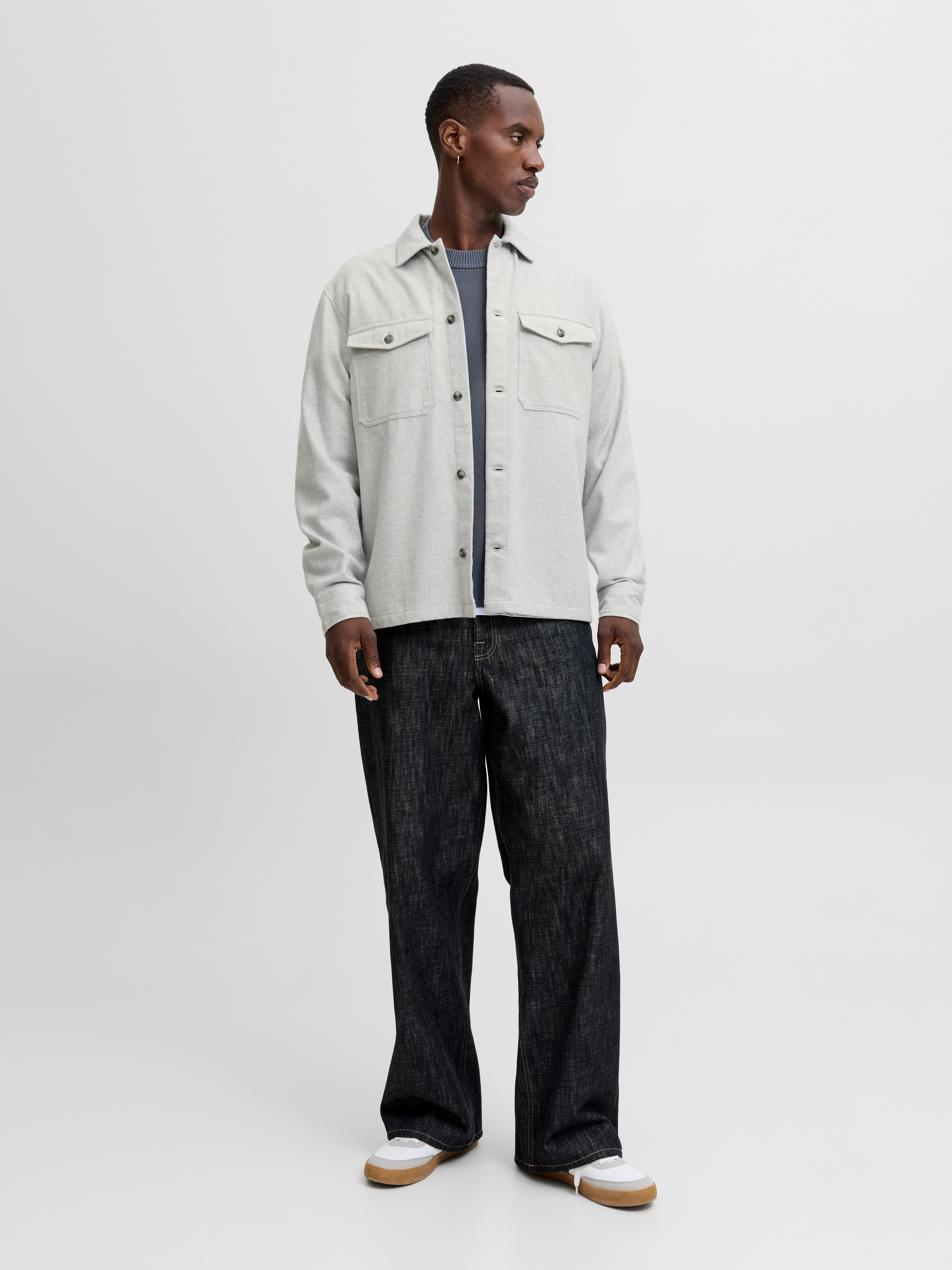 Jack & Jones Overhemd met lange mouwen JJEPERFECT MELANGE OVERSHIRT LS SN