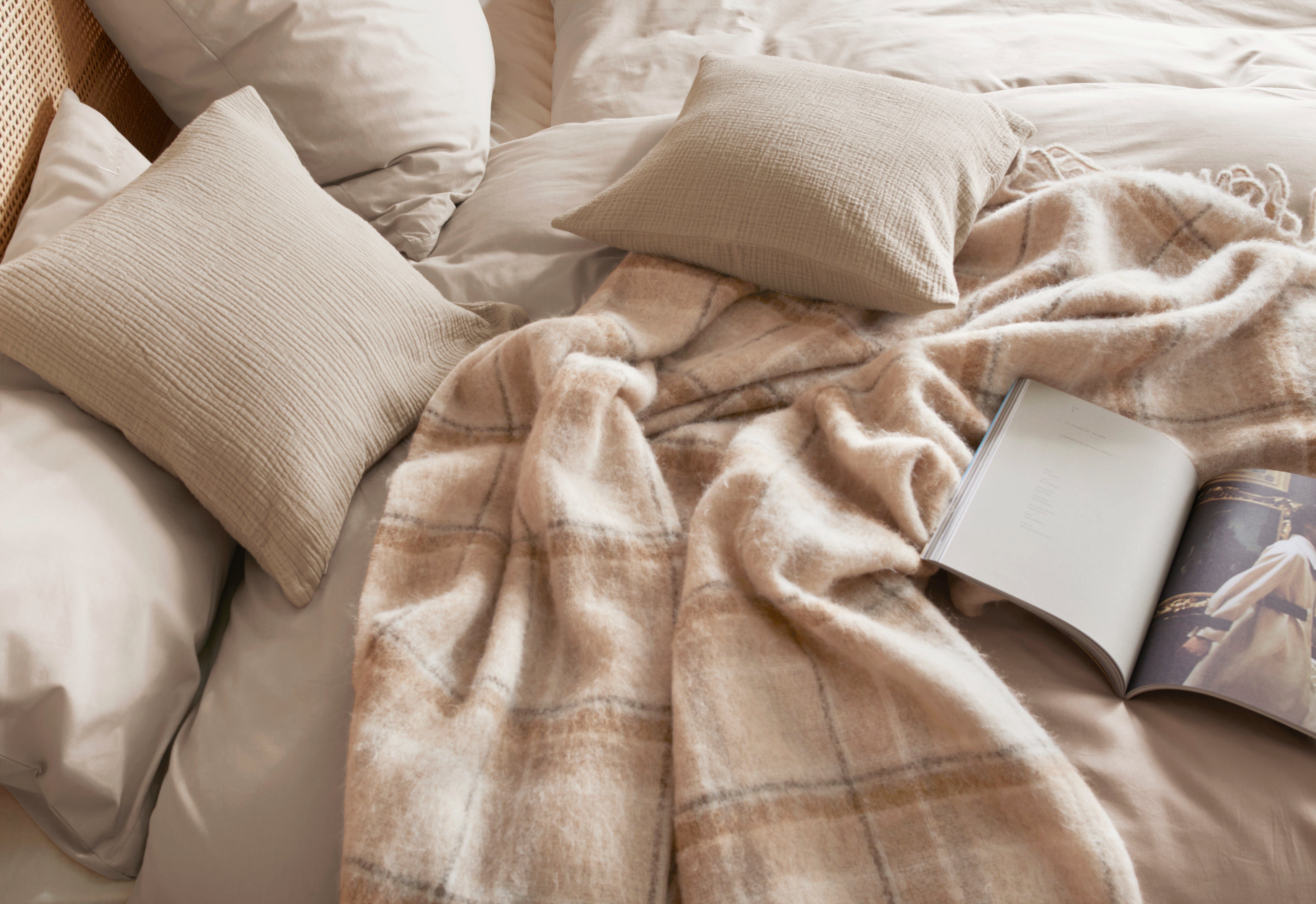 LeGer Home by Lena Gercke Plaid Sinja met franje, knuffeldeken